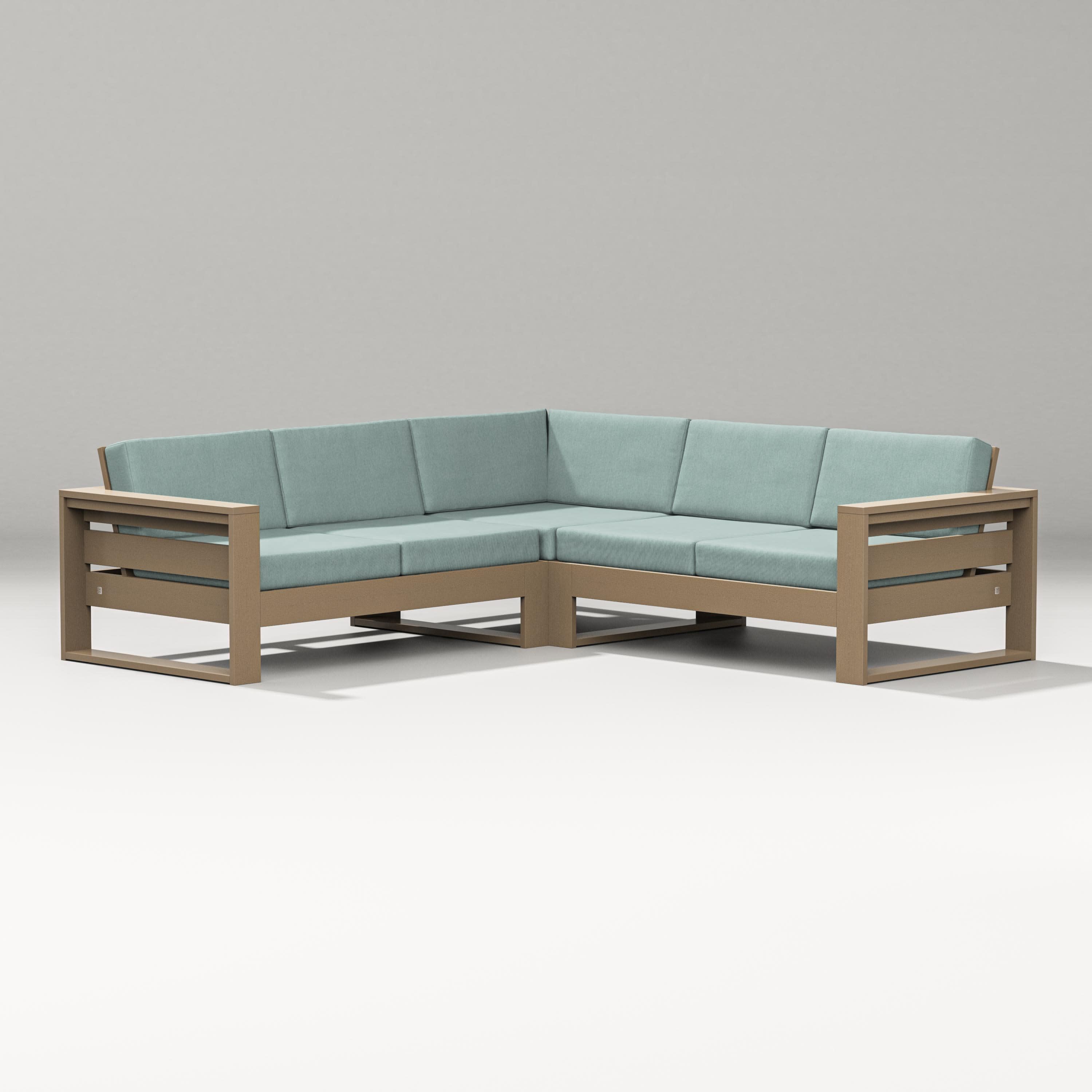 Latitude Corner Sectional in Vintage Sahara / Glacier Spa