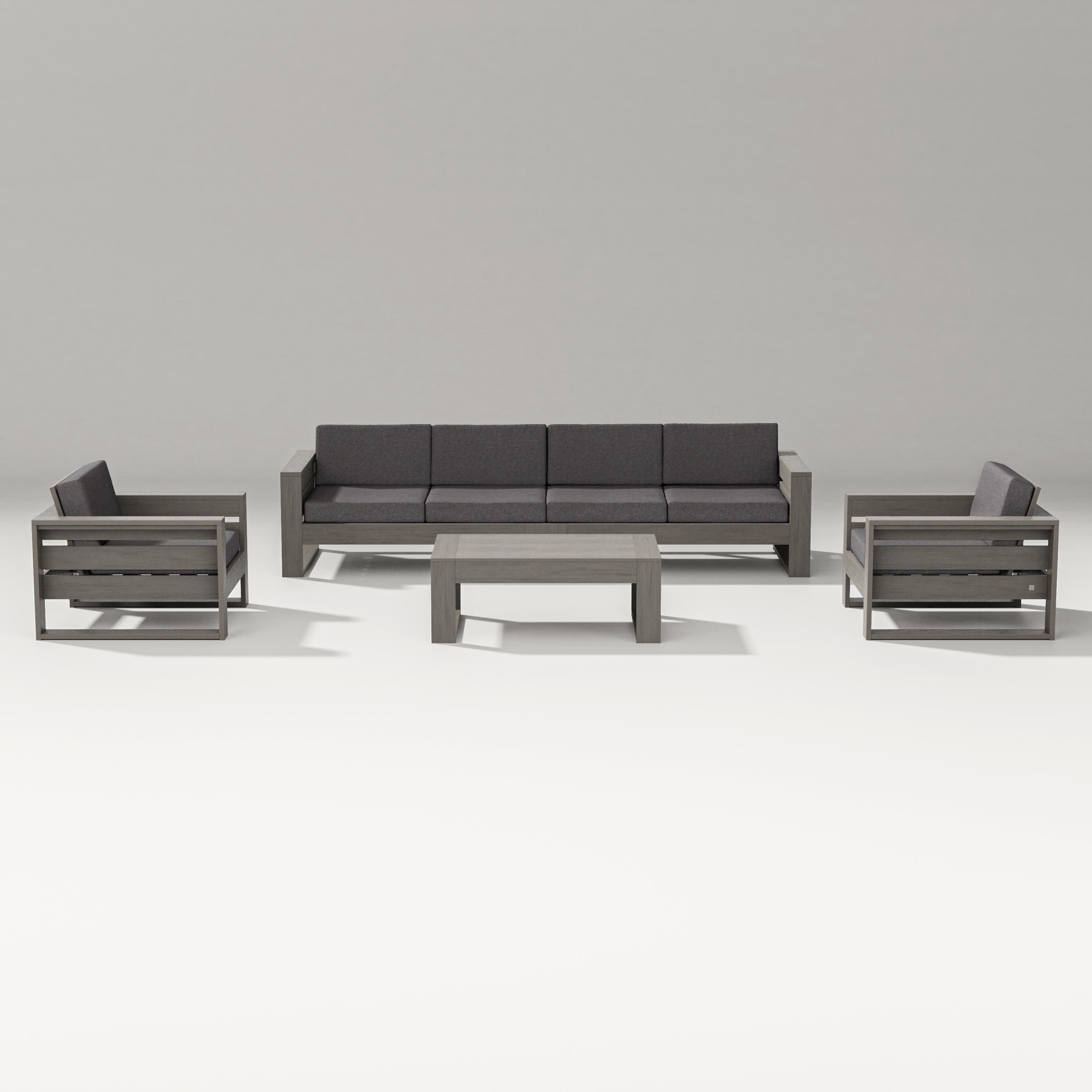 Latitude 5-Piece Lounge Sofa Set in Driftwood / Ash Charcoal
