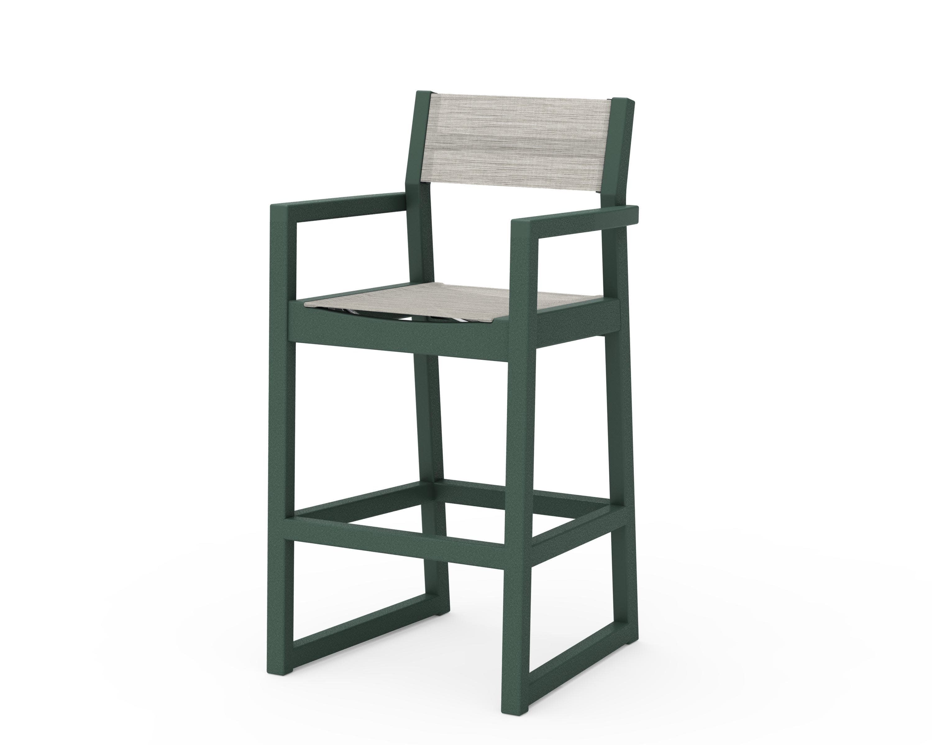 EDGE Sling Bar Arm Chair in Green / Birch Sling