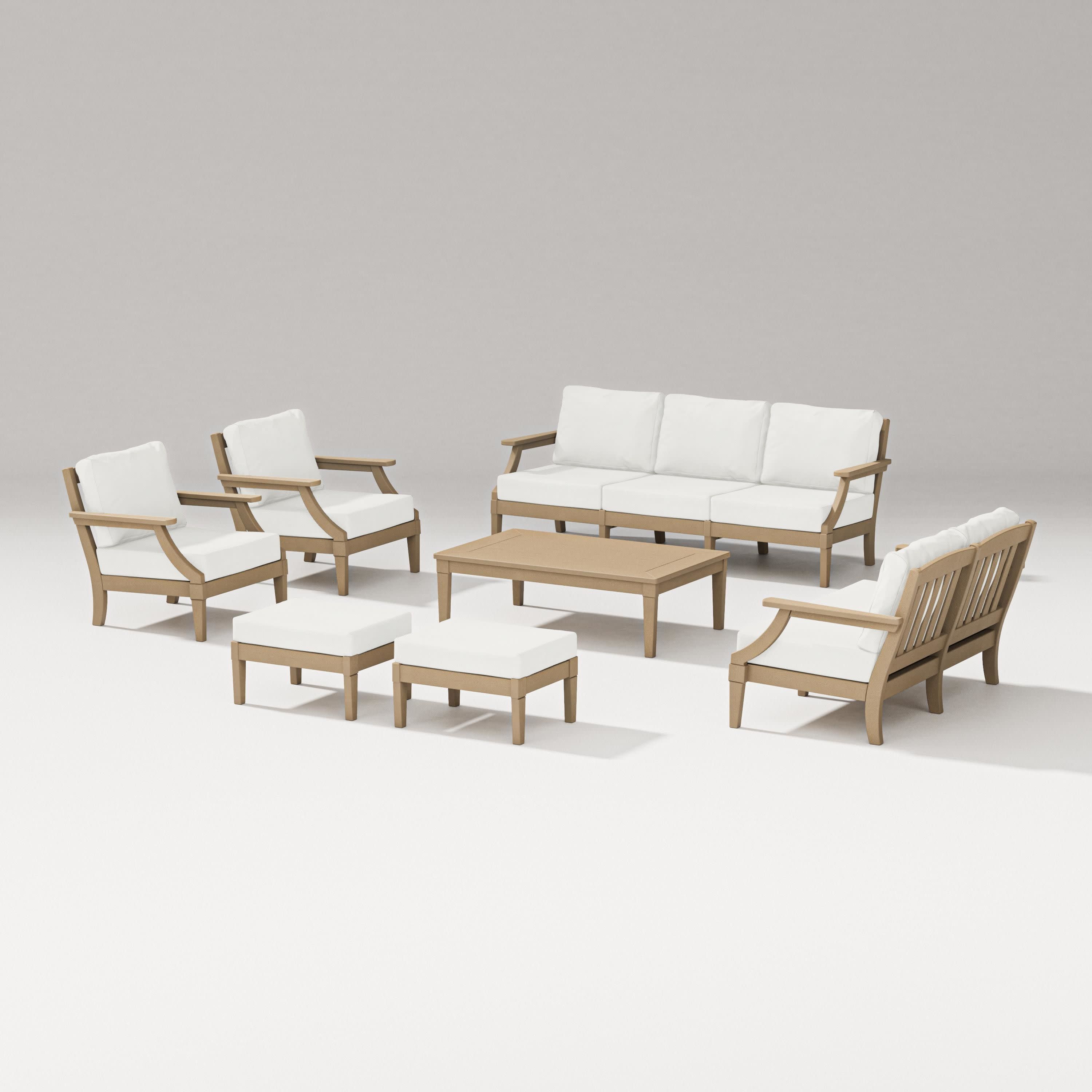 Estate 7-Piece Lounge Sofa Set in Vintage Sahara / Natural Linen