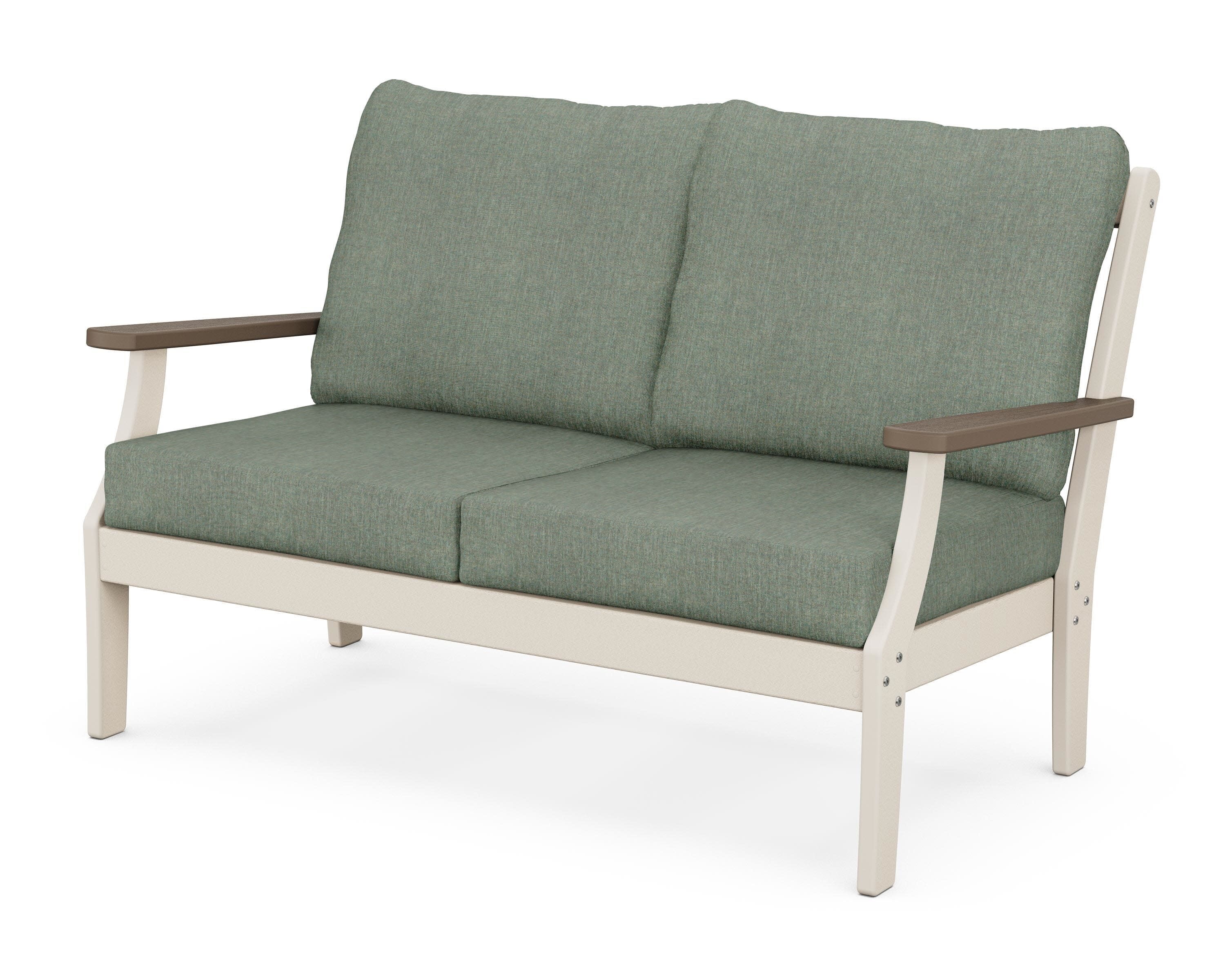 Braxton Deep Seating Loveseat in Sand / Kona / Cast Sage
