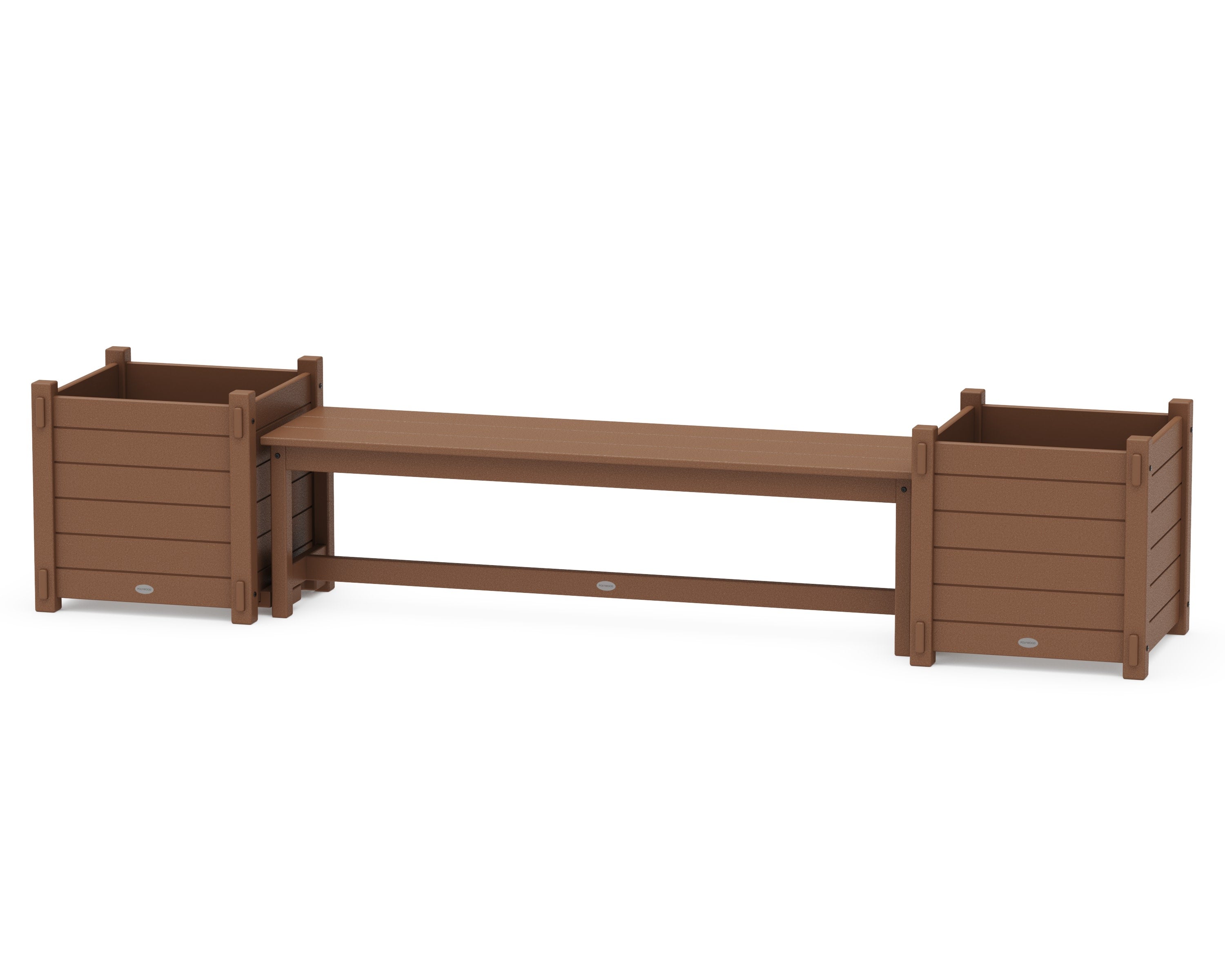 60" Nautical Straight Planter Bench Set - Large in Teak