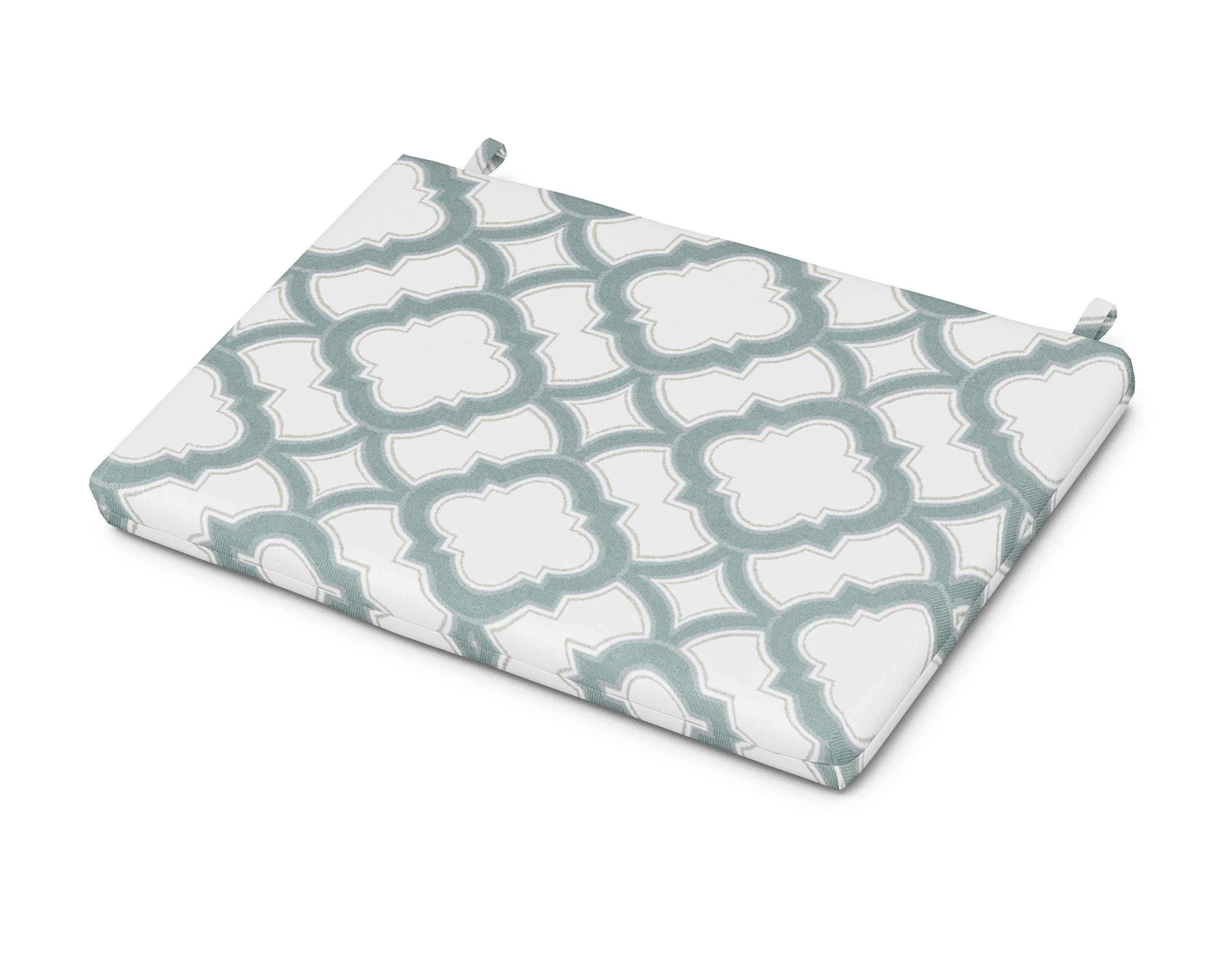 Eastport Lounge Chair Cushion in Trellis Glacier Spa