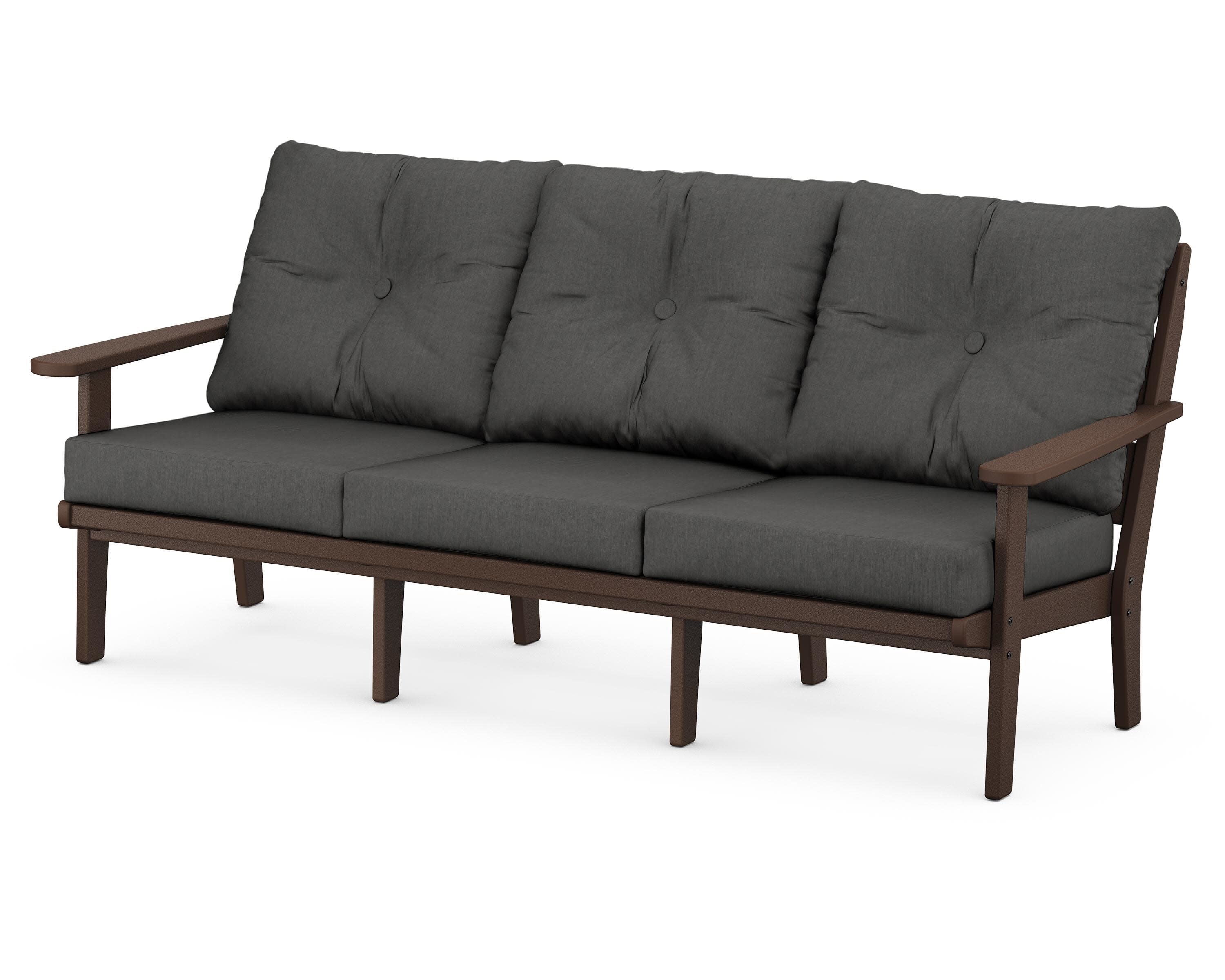 Lakeside Deep Seating Sofa in Mahogany / Spectrum Carbon