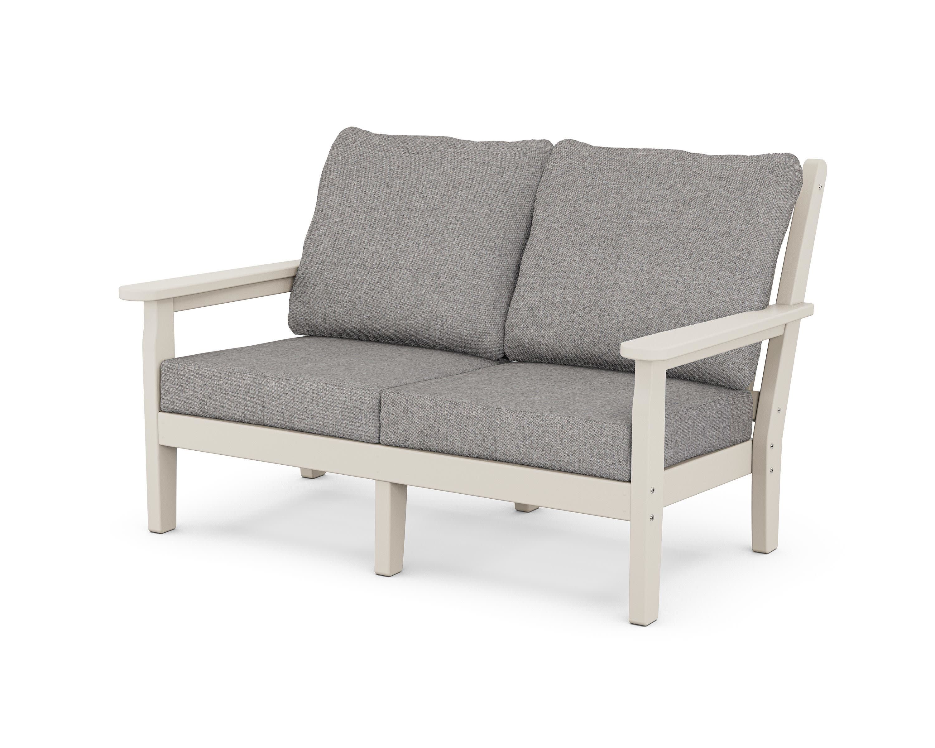 Chippendale Deep Seating Loveseat in Sand / Grey Mist