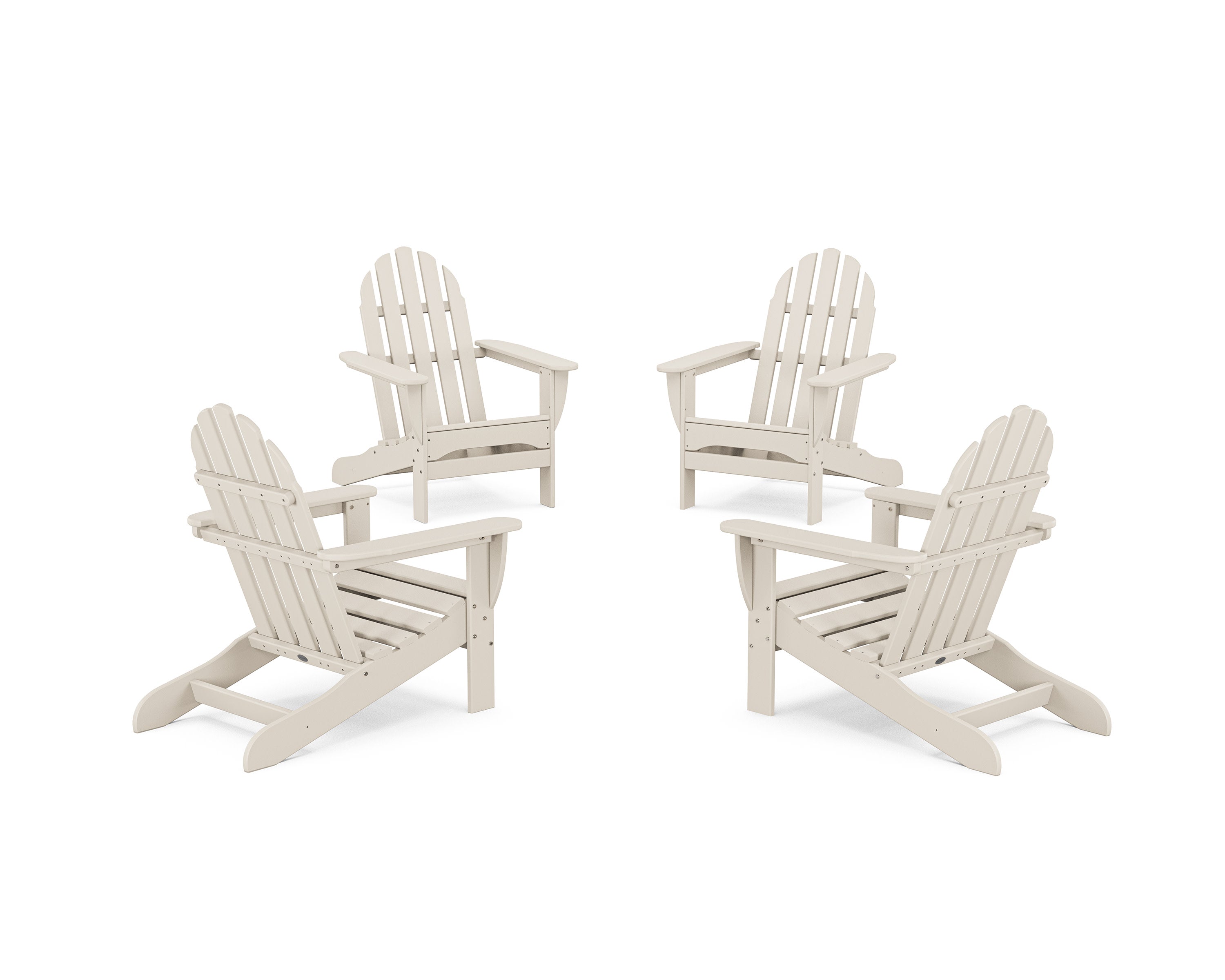 4-Piece Classic Adirondack Conversation Set in Sand