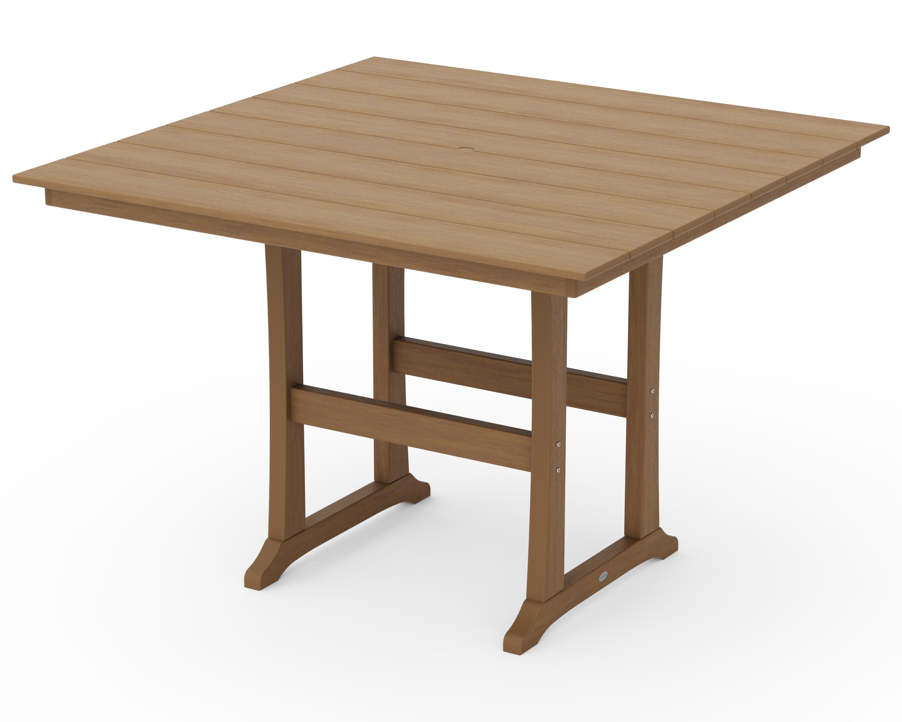 Farmhouse Trestle 59" Bar Table in Natural