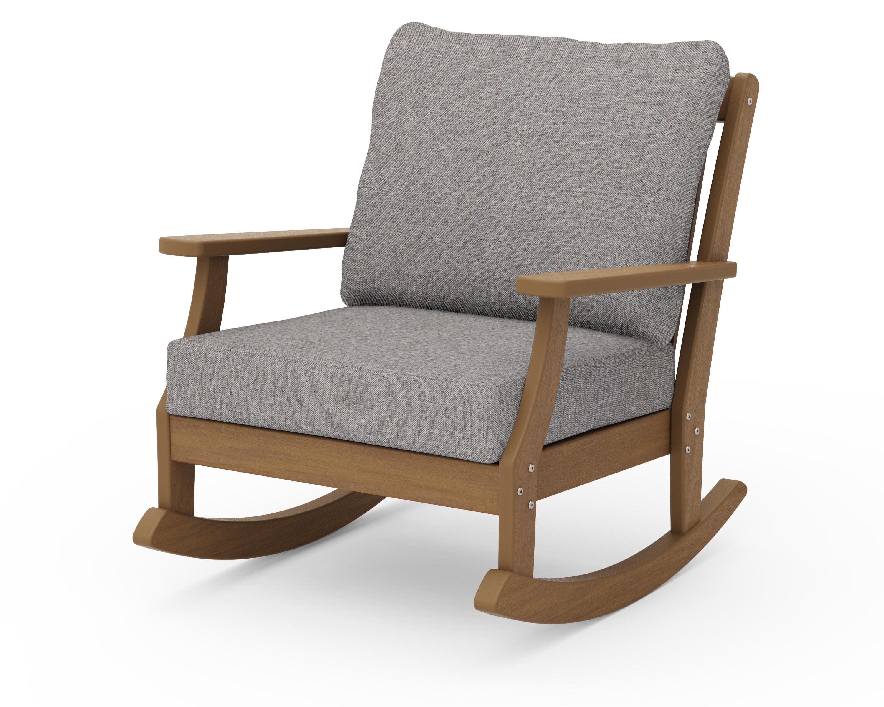 Braxton Deep Seating Rocking Chair in Natural / Grey Mist