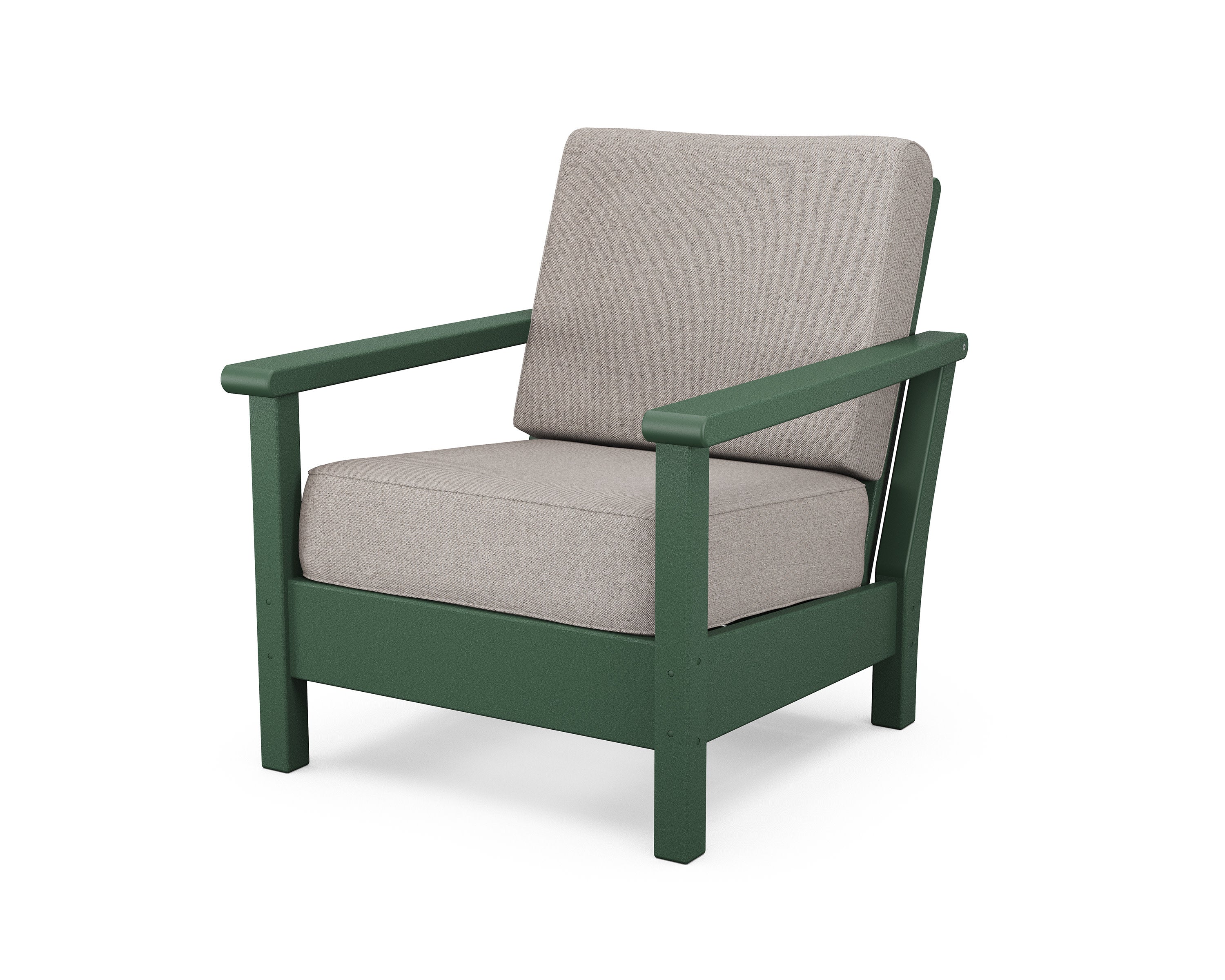 Harbour Deep Seating Chair in Green / Weathered Tweed