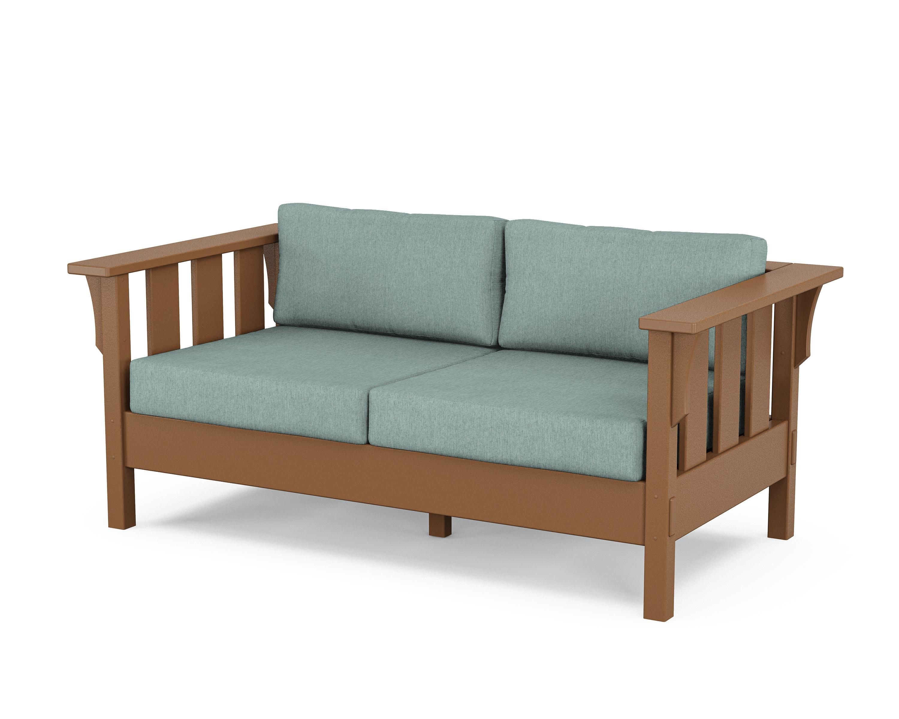 Acadia Deep Seating Loveseat in Teak / Glacier Spa