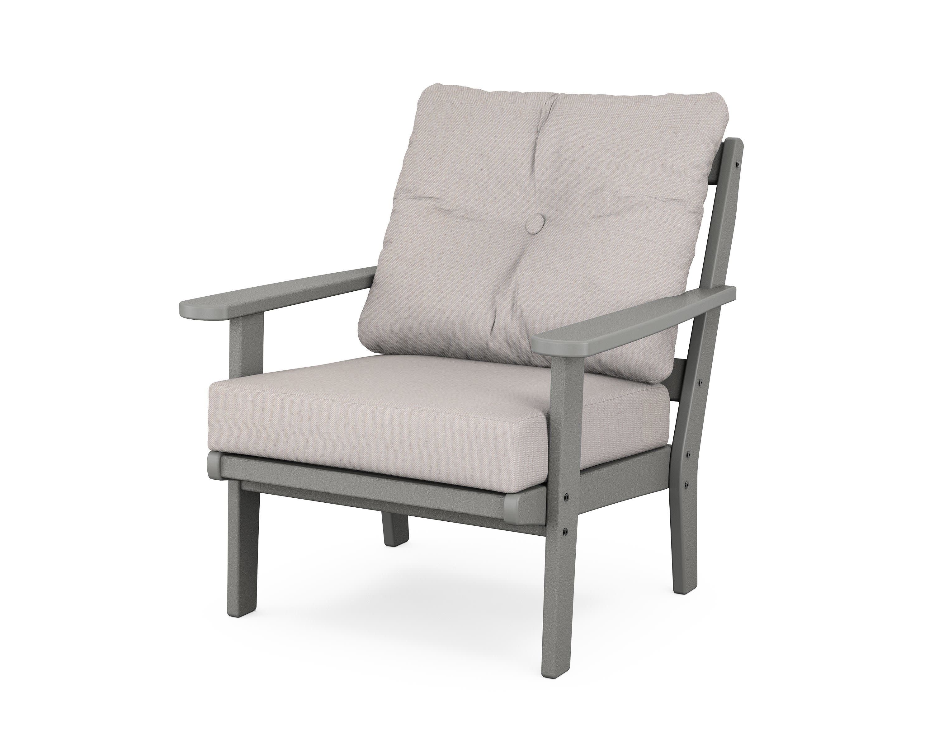 Mission Deep Seating Chair in Slate Grey / Dune Burlap