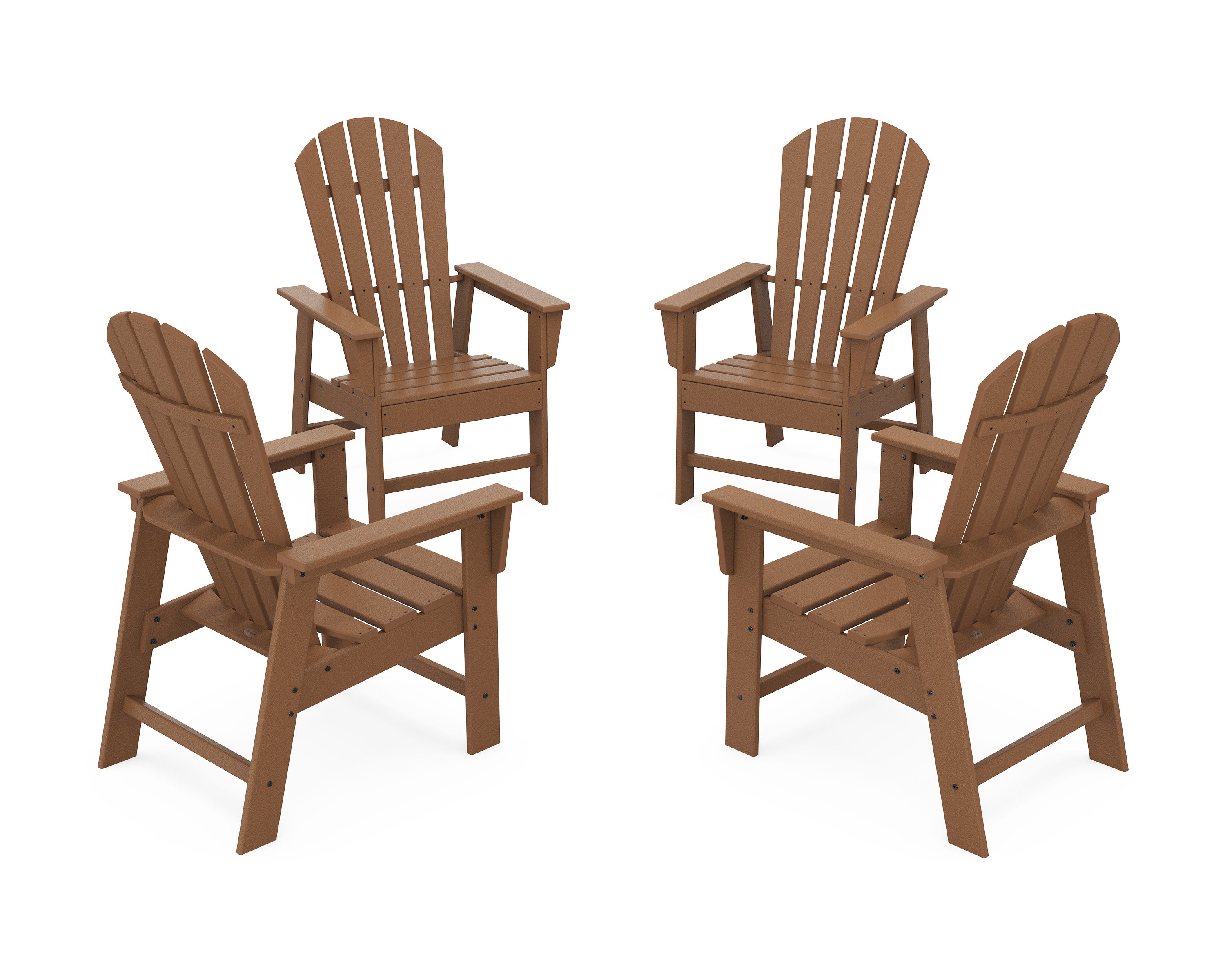 4-Piece South Beach Casual Chair Conversation Set in Teak