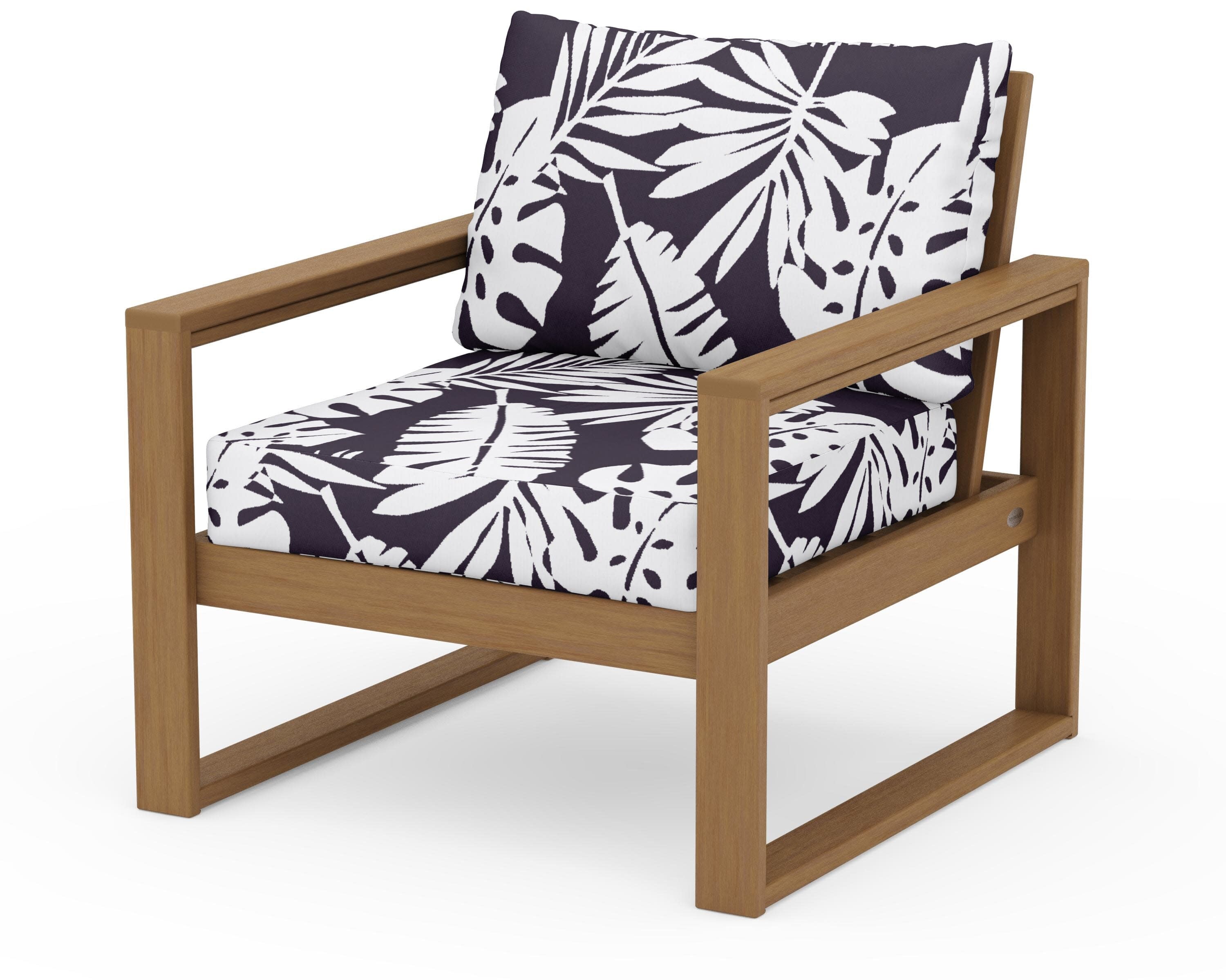 EDGE Club Chair in Natural / Leaf Navy