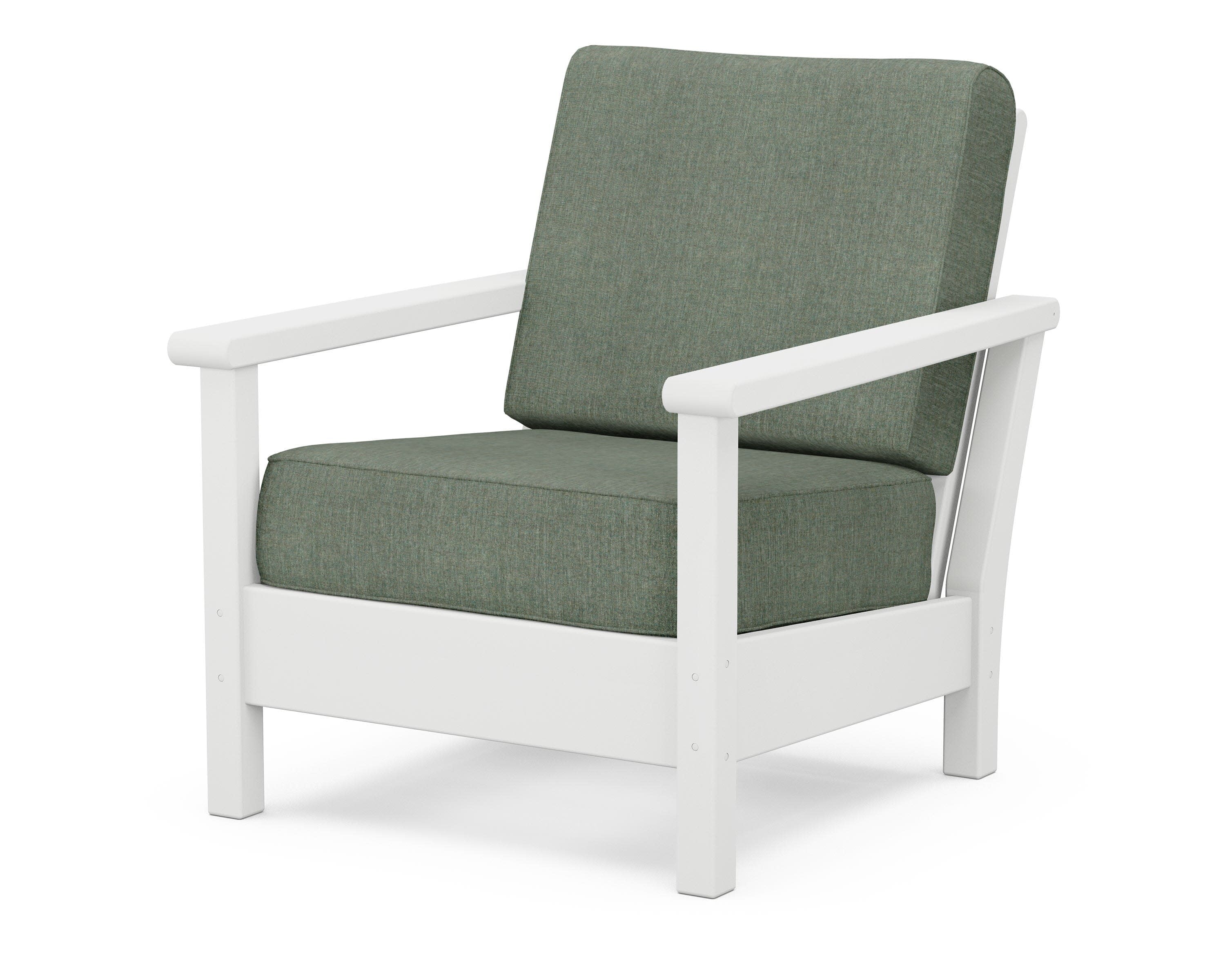 Harbour Deep Seating Chair in White / Cast Sage
