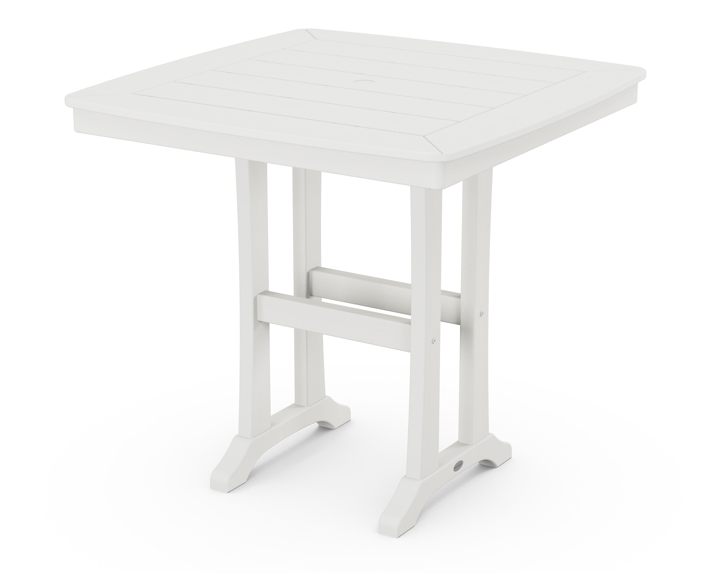 Nautical Trestle 37" Counter Table in Vintage White