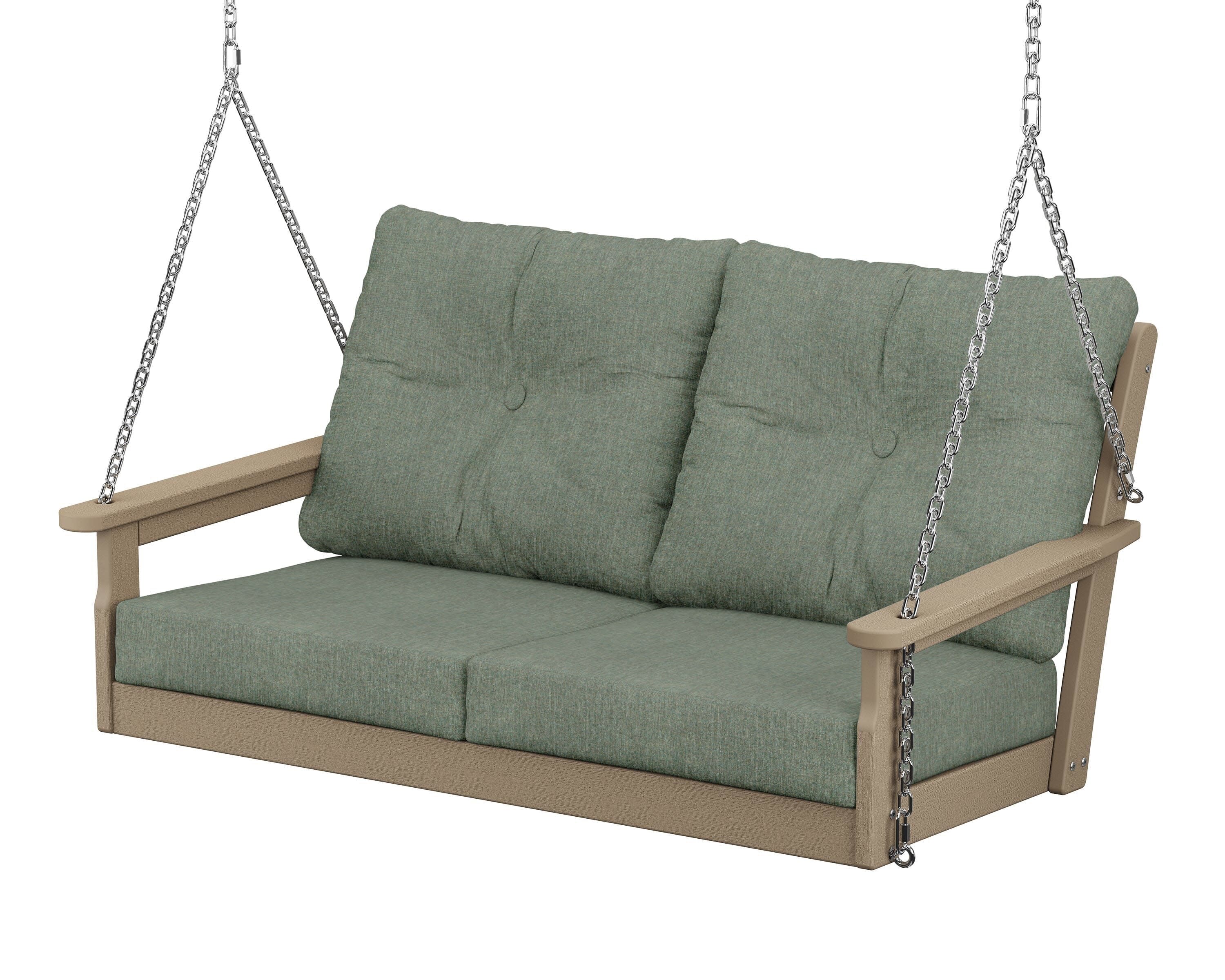 Vineyard Deep Seating Swing in Vintage Sahara / Cast Sage
