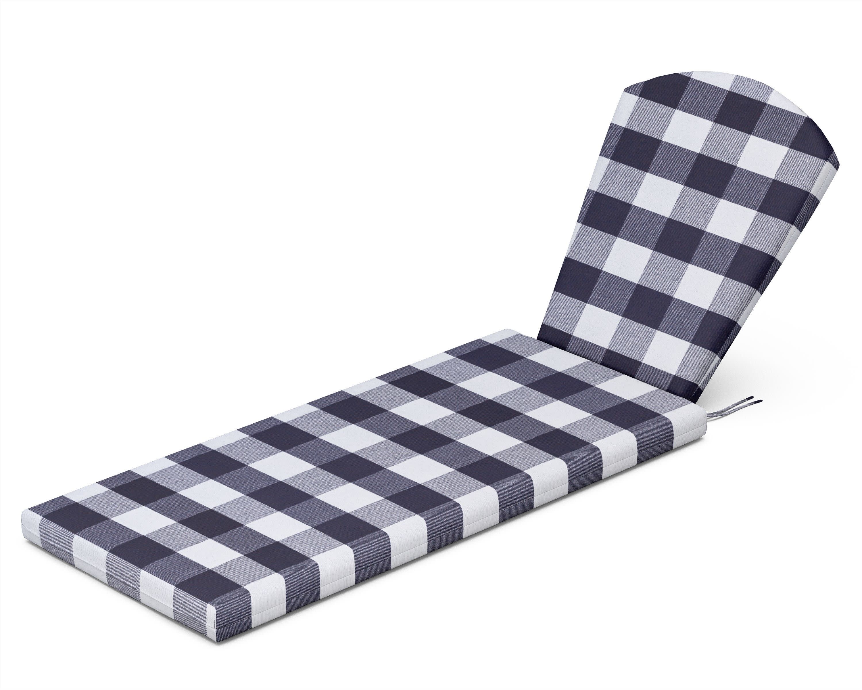 Chaise Cushion in Buffalo Plaid Navy