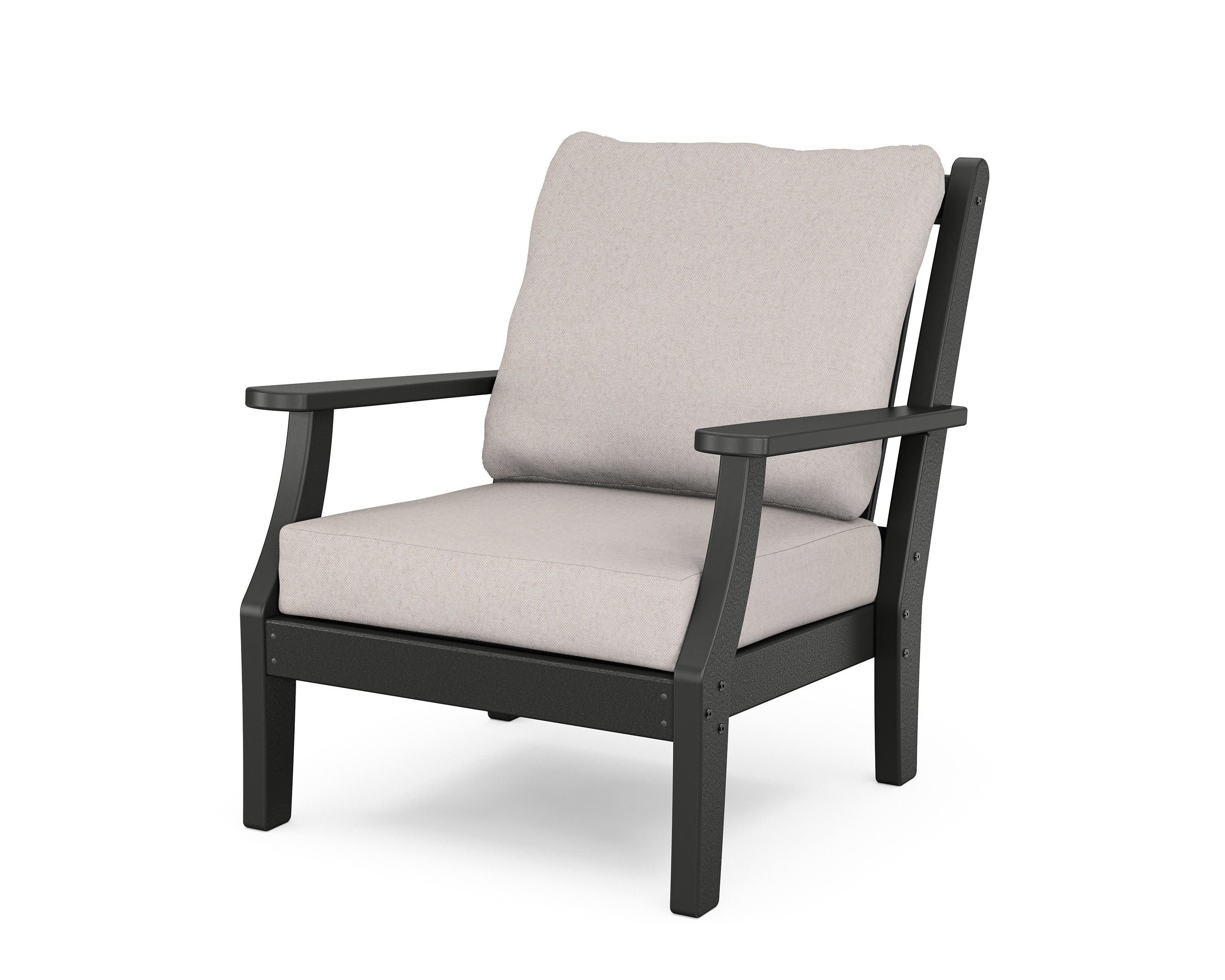 Wovendale Deep Seating Chair in Black / Dune Burlap