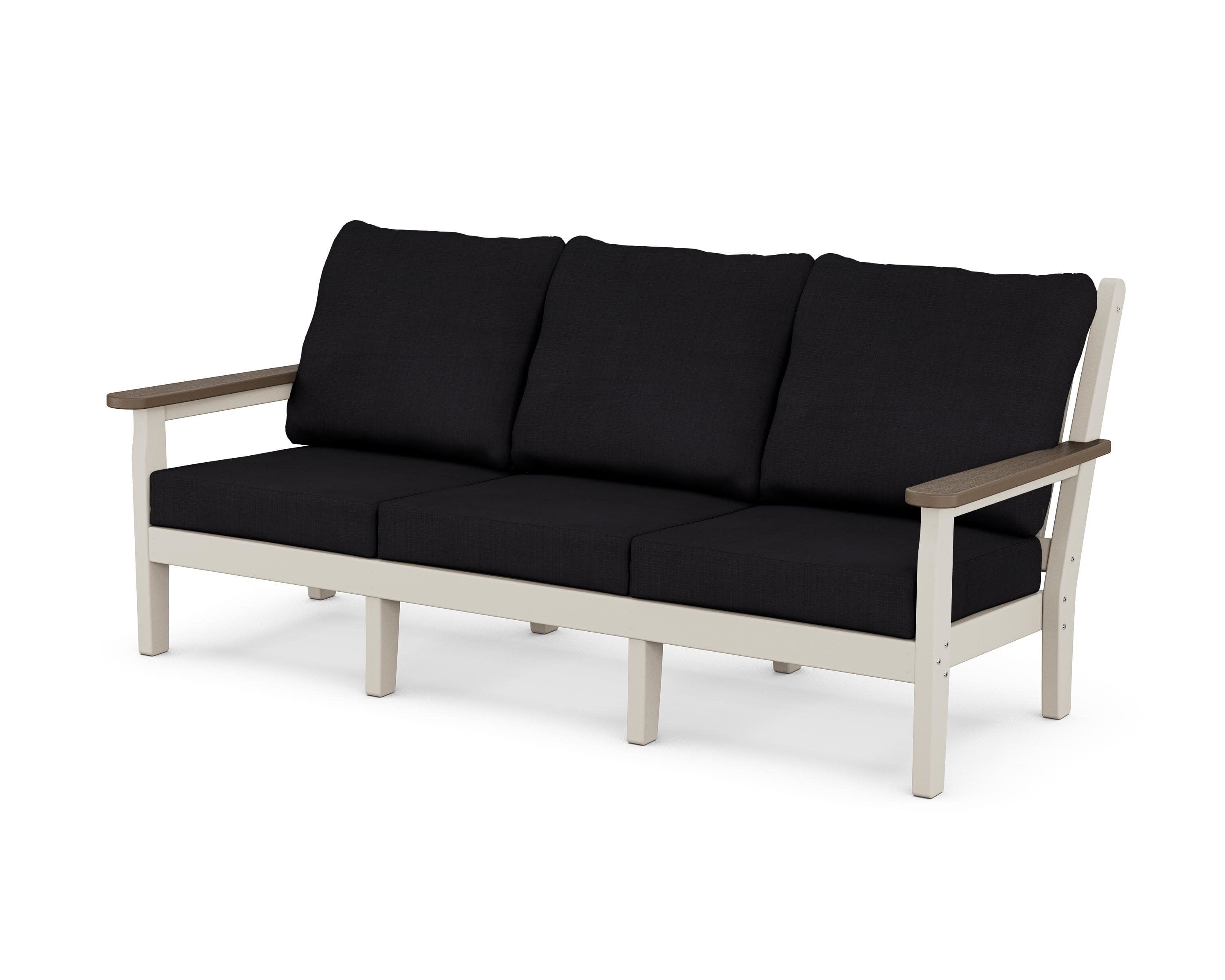 Chippendale Deep Seating Sofa in Sand / Kona / Midnight Linen