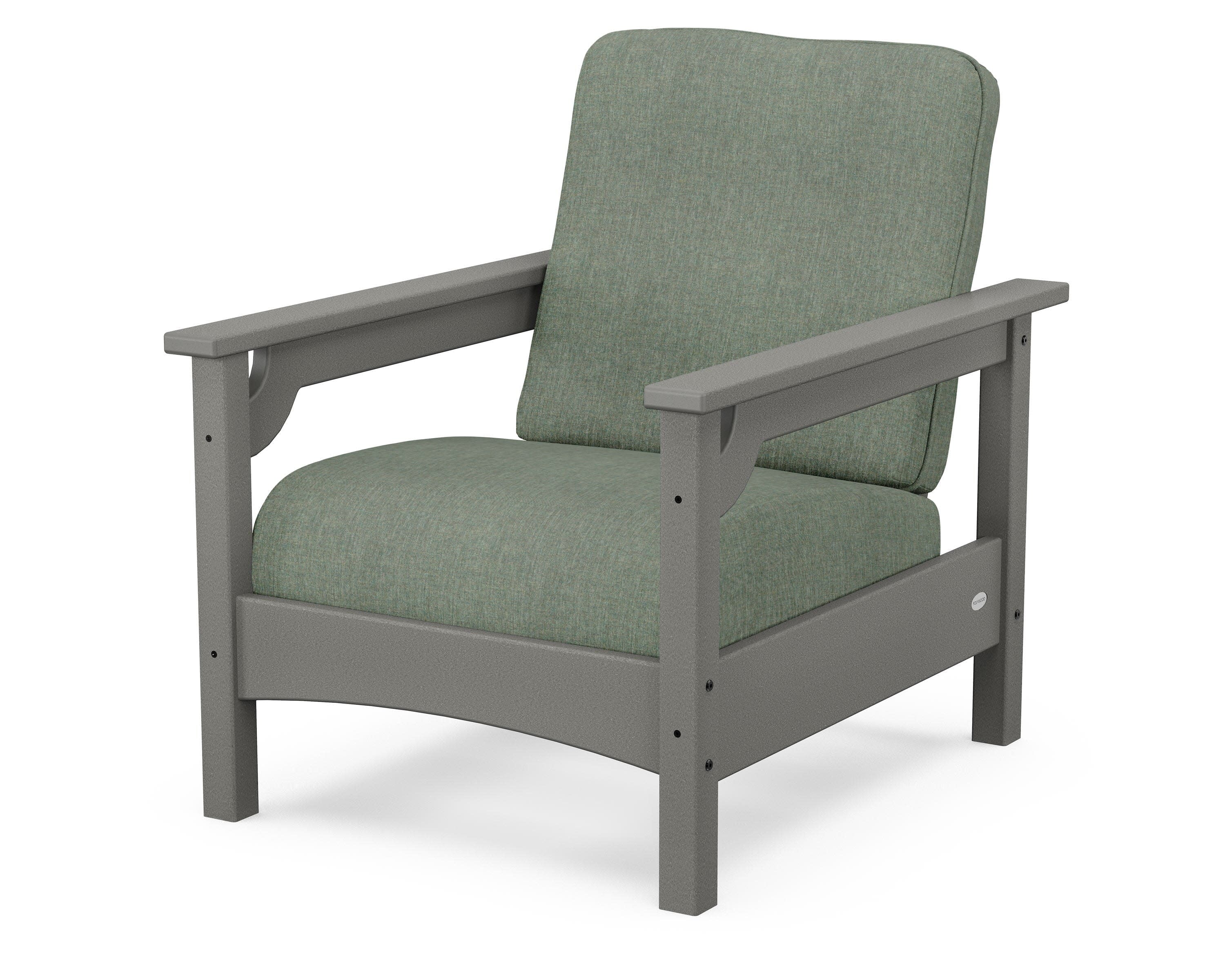 Club Chair in Slate Grey / Cast Sage