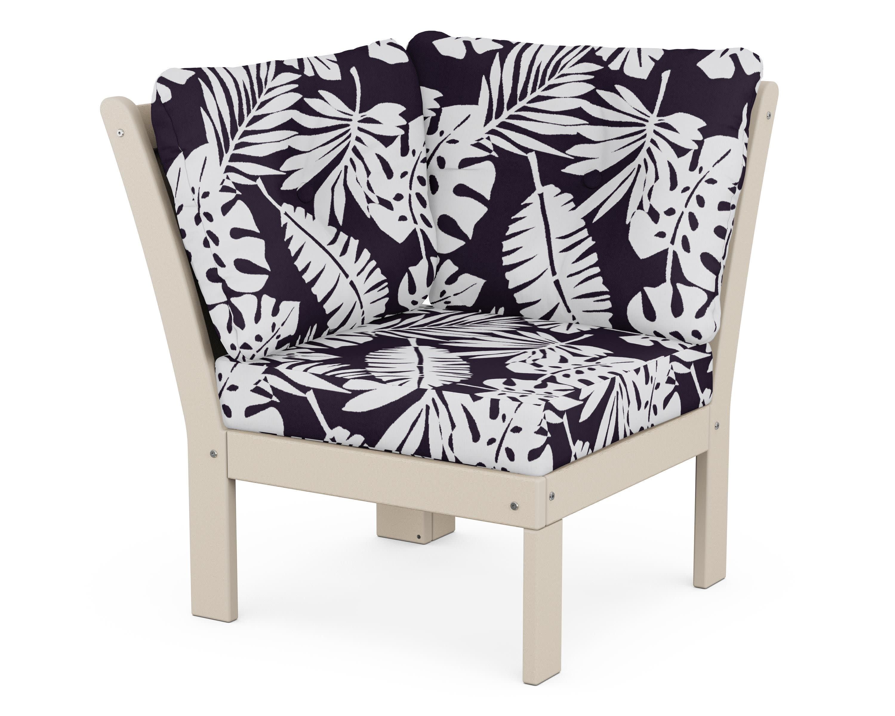 Vineyard Modular Corner Chair in Sand / Leaf Navy