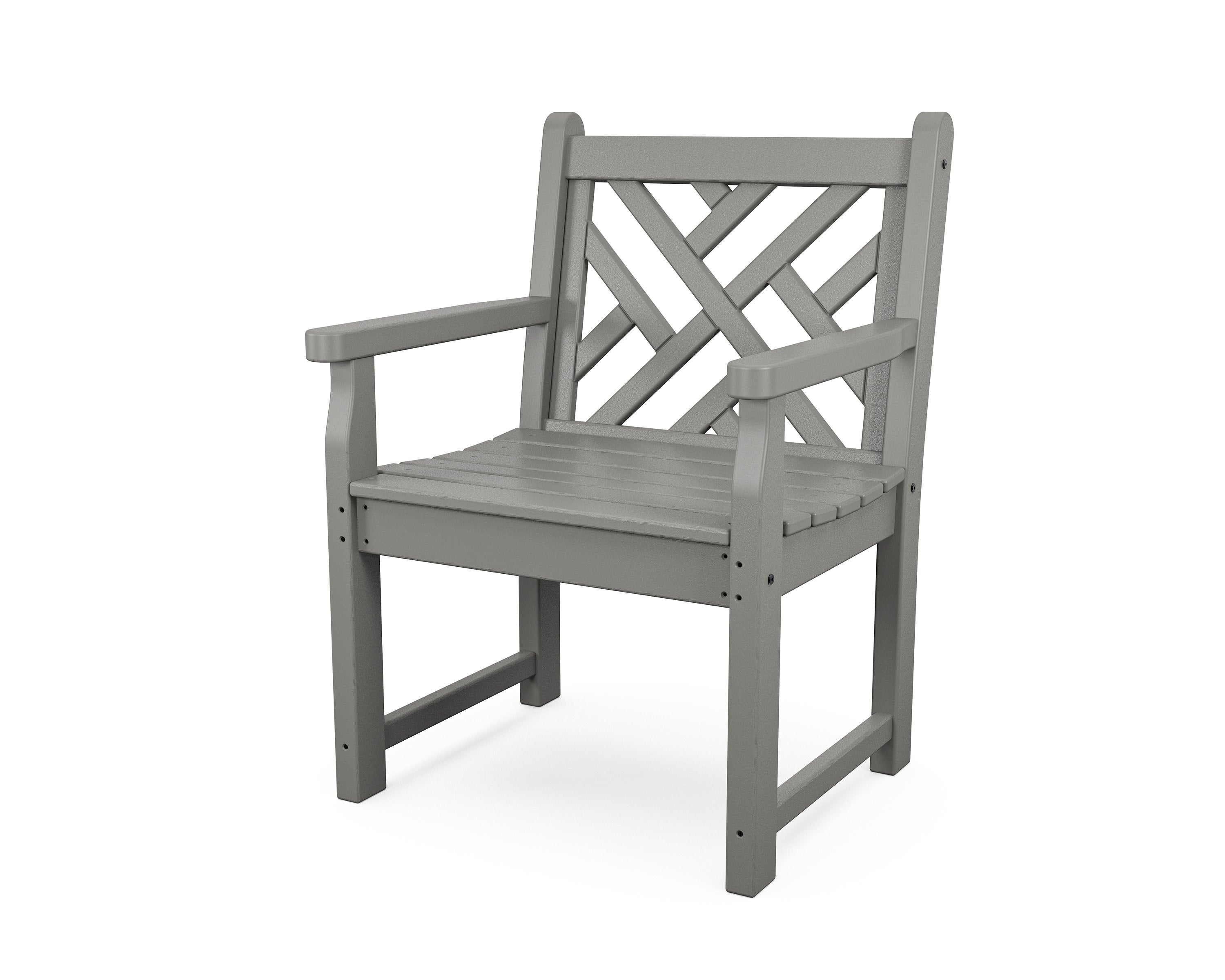 Chippendale Garden Arm Chair in Slate Grey