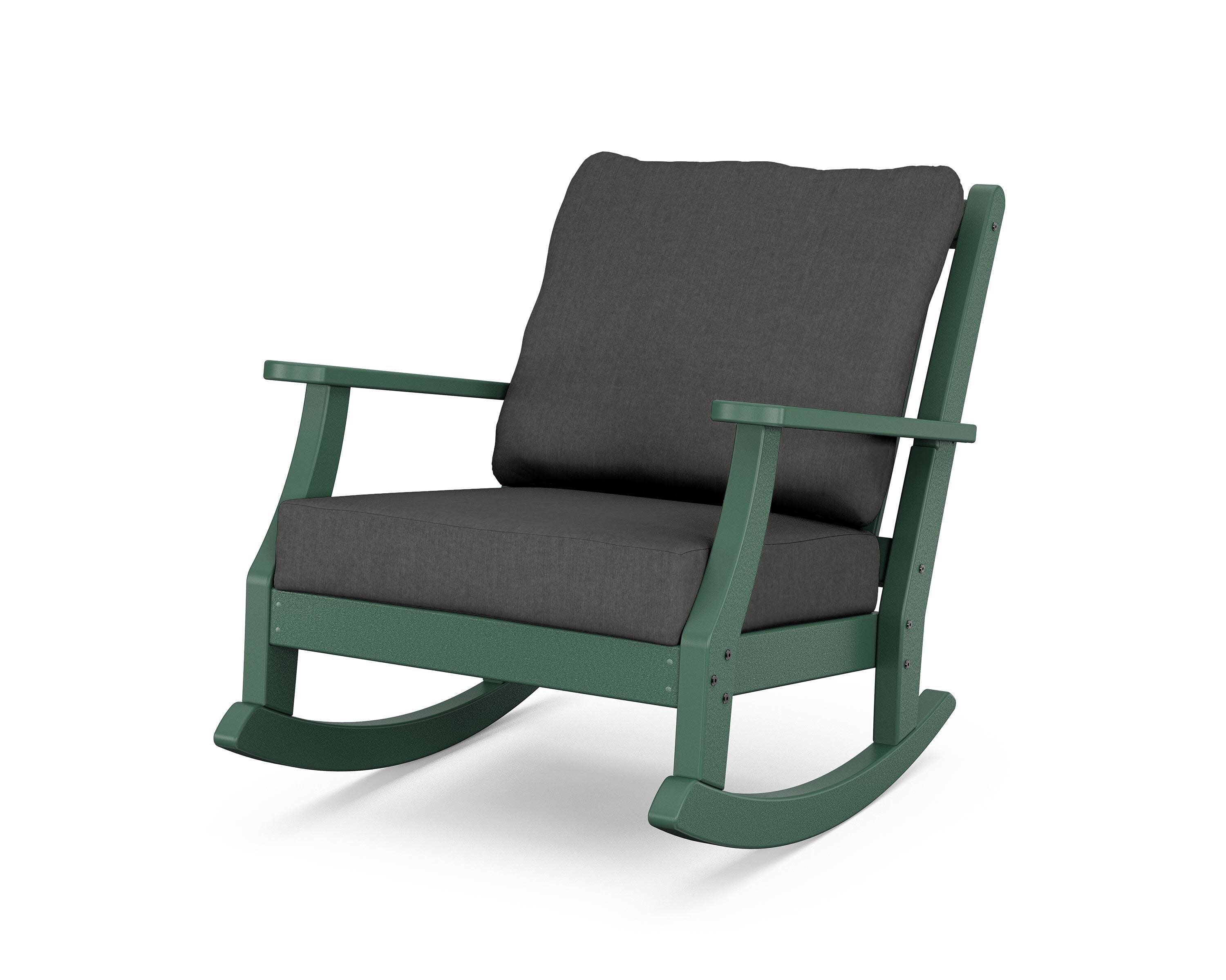 Wovendale Deep Seating Rocking Chair in Green / Spectrum Carbon