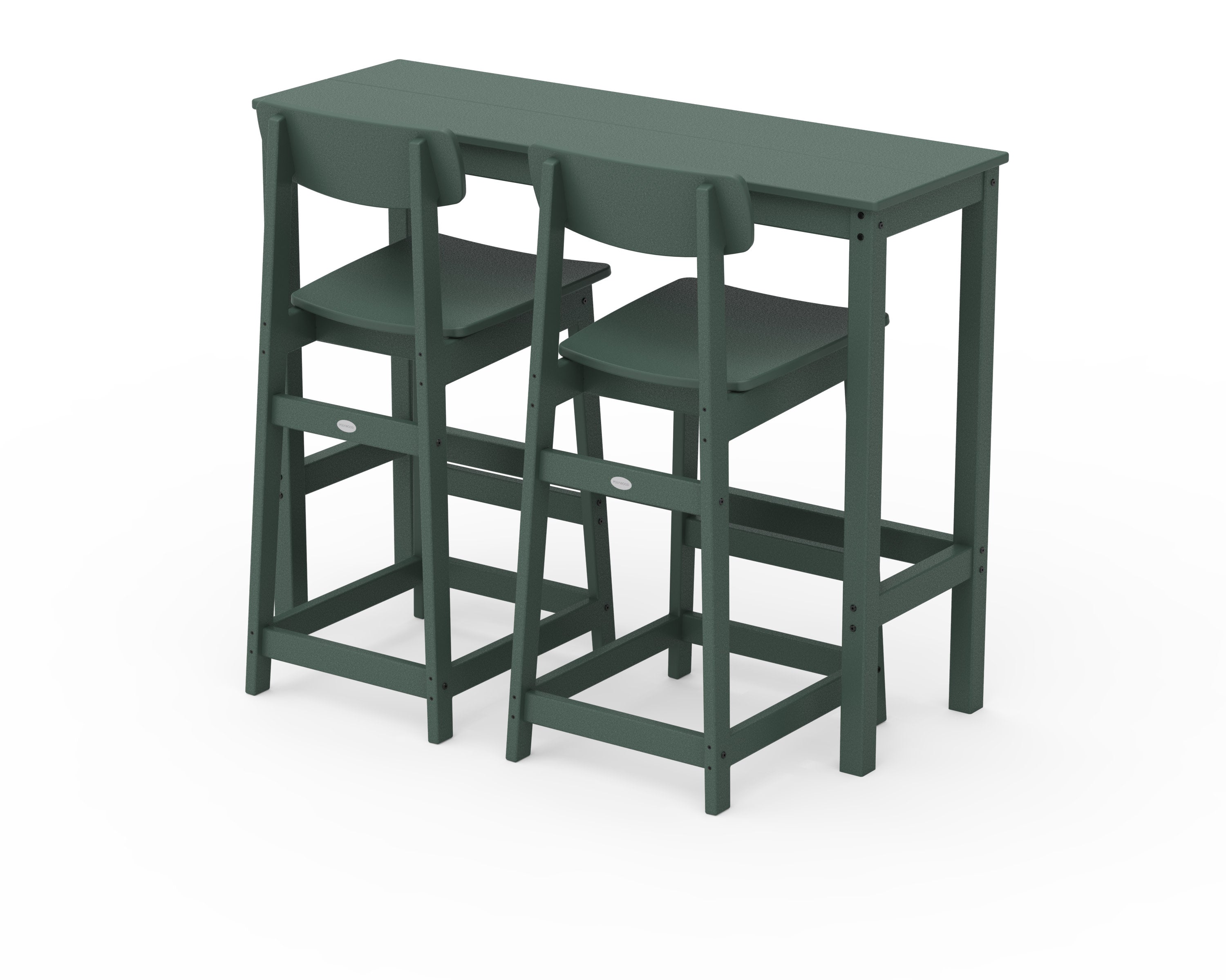 Modern Studio Urban Bar Chair 3-Piece Balcony Set in Green