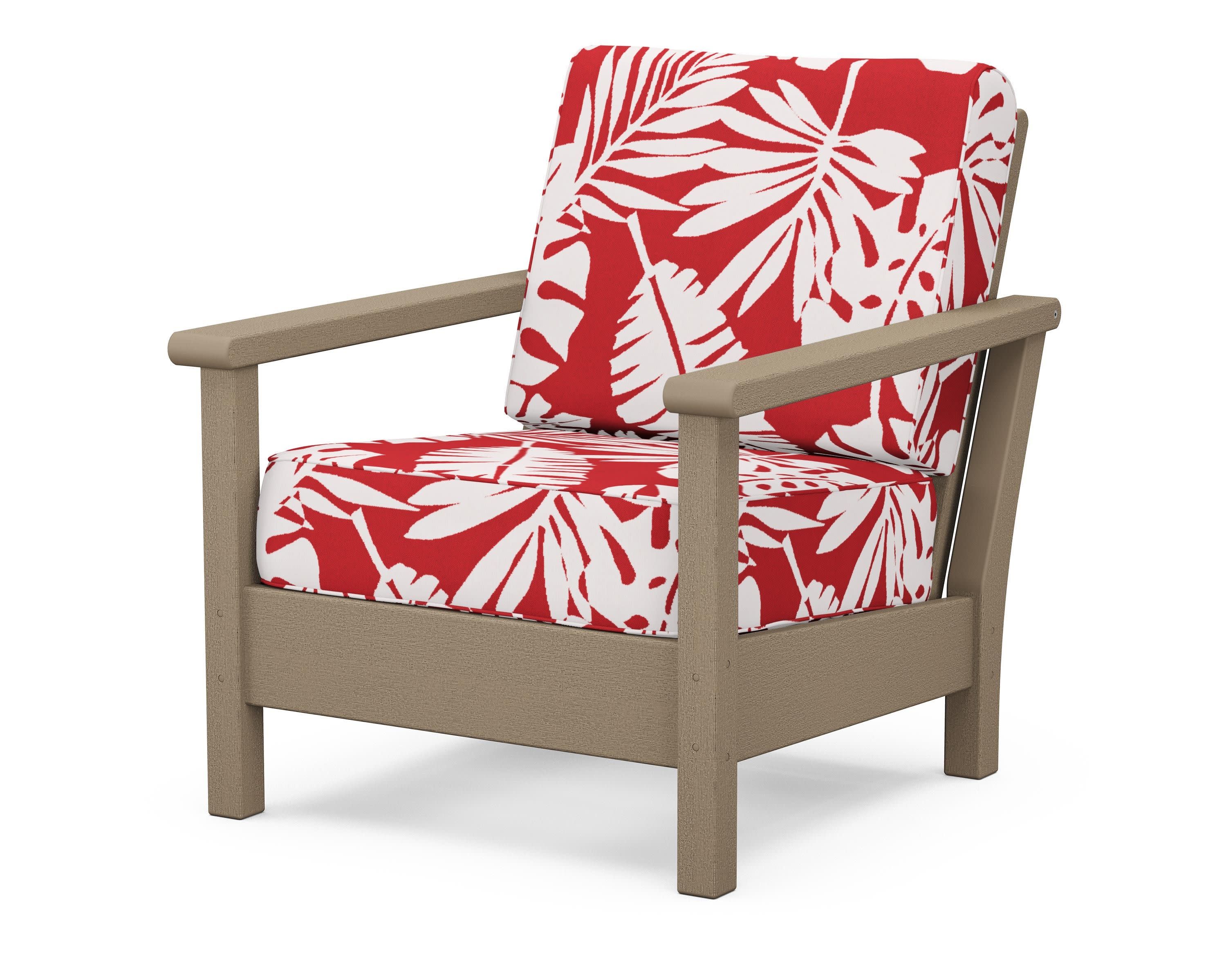 Harbour Deep Seating Chair in Vintage Sahara / Leaf Crimson