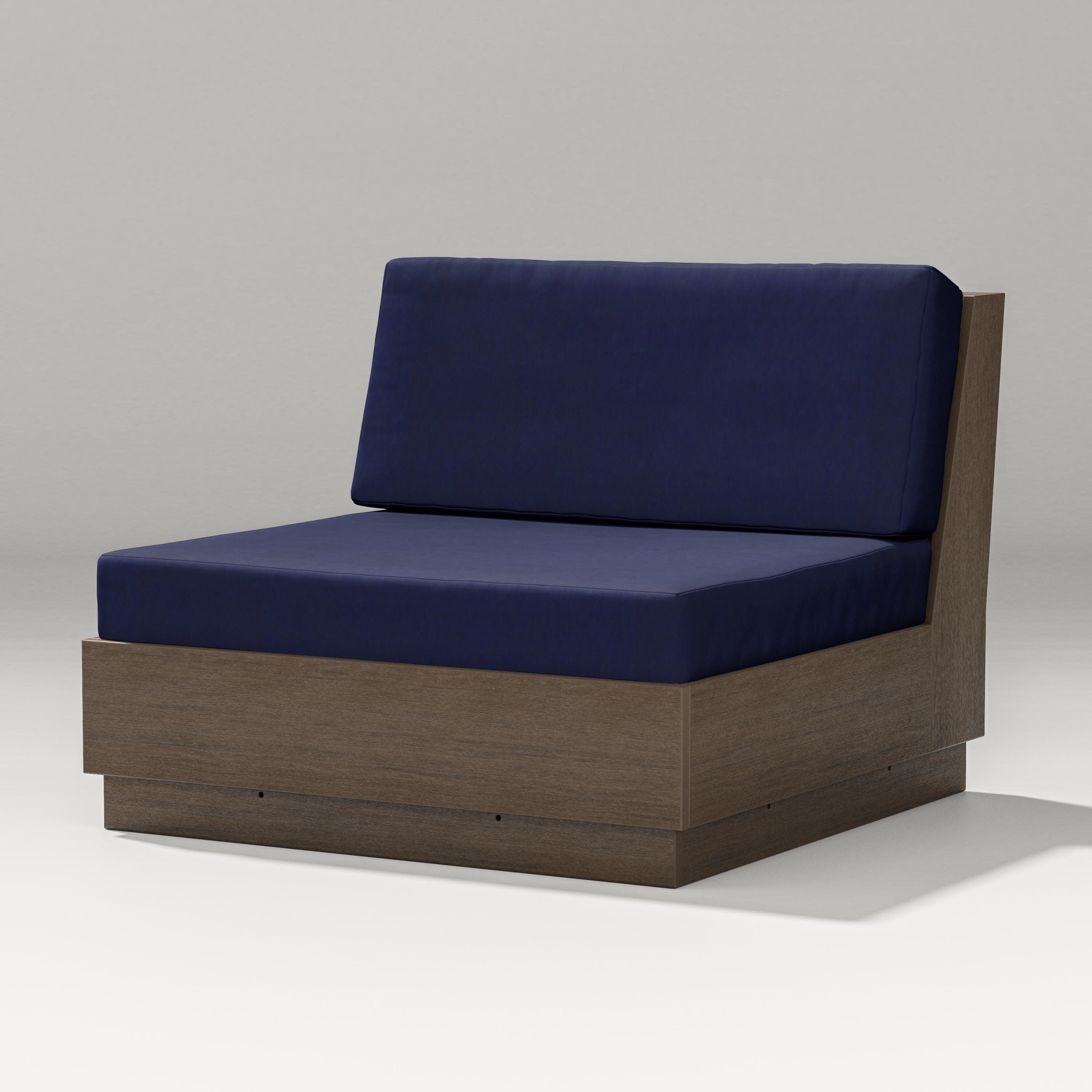 Elevate Modular Armless Chair in Kona / Navy