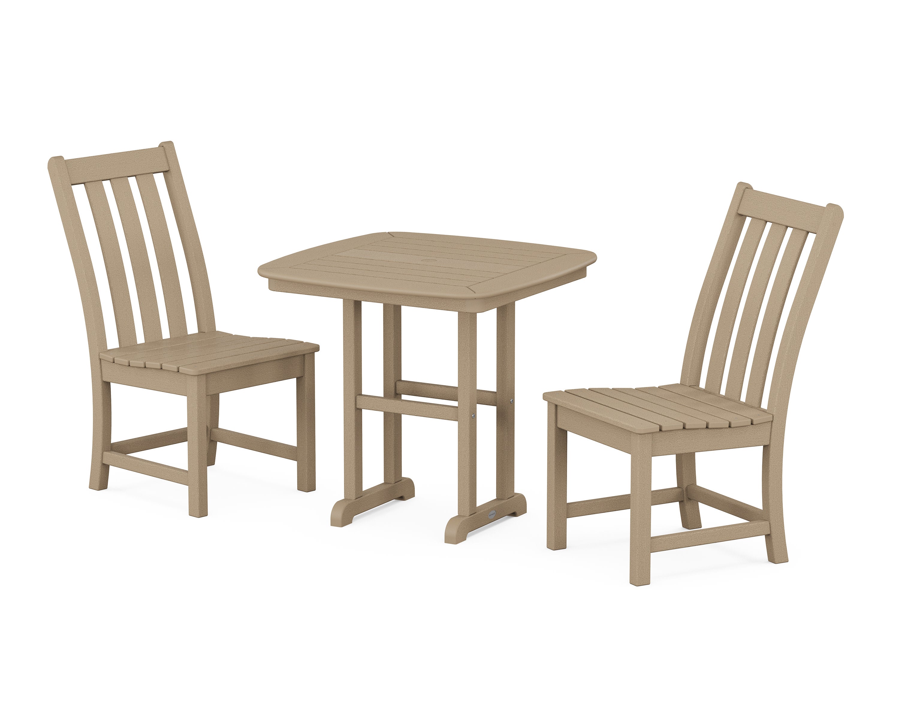 Vineyard Side Chair 3-Piece Dining Set in Vintage Sahara