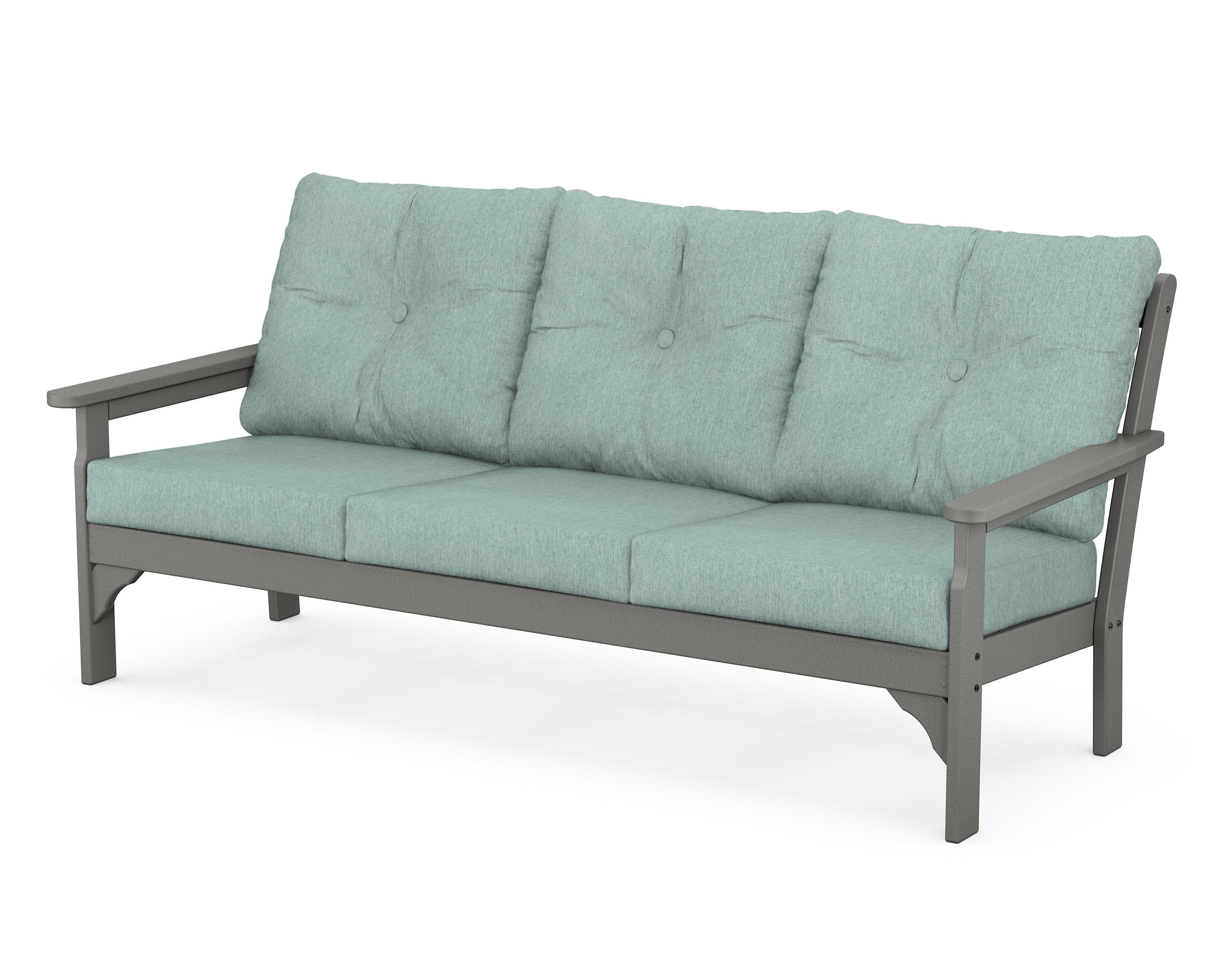 Vineyard Deep Seating Sofa in Slate Grey / Glacier Spa