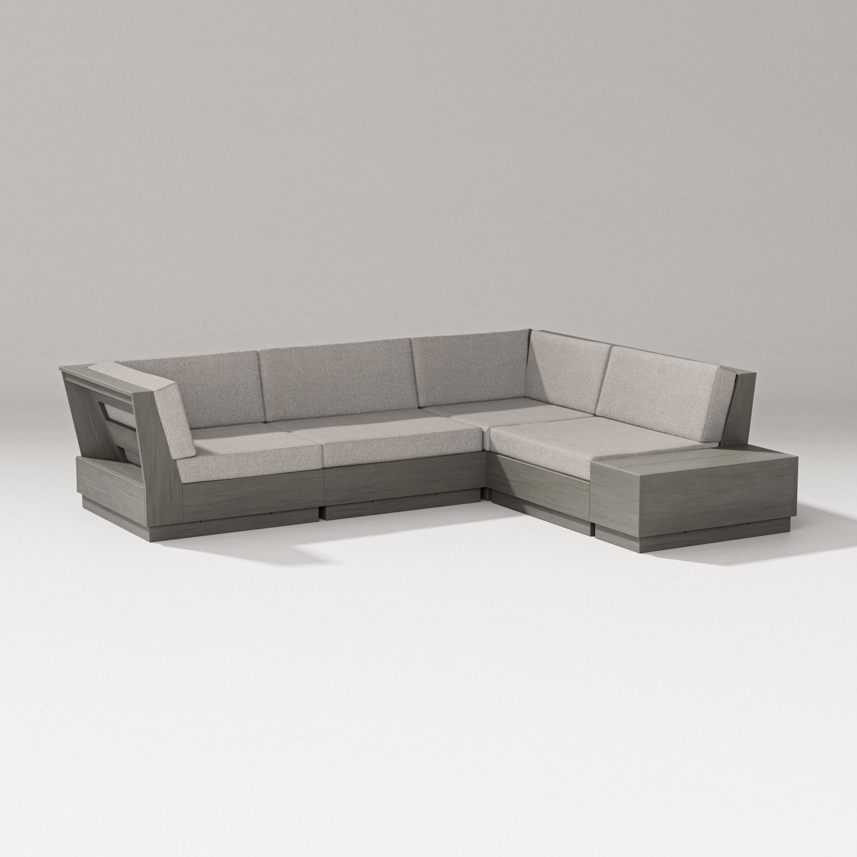 Elevate Corner Sectional in Driftwood / Weathered Tweed