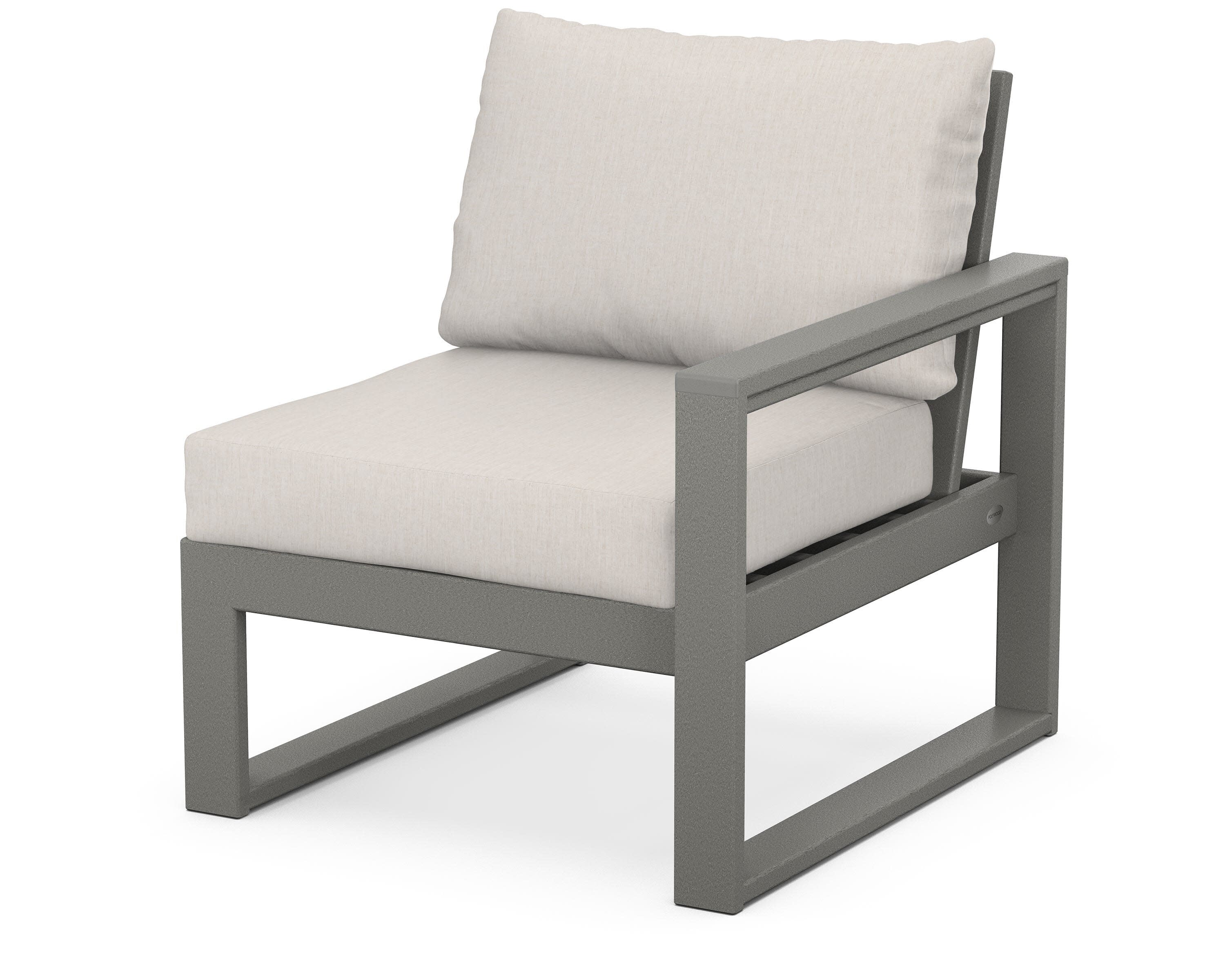 EDGE Modular Right Arm Chair in Slate Grey / Cast Ash