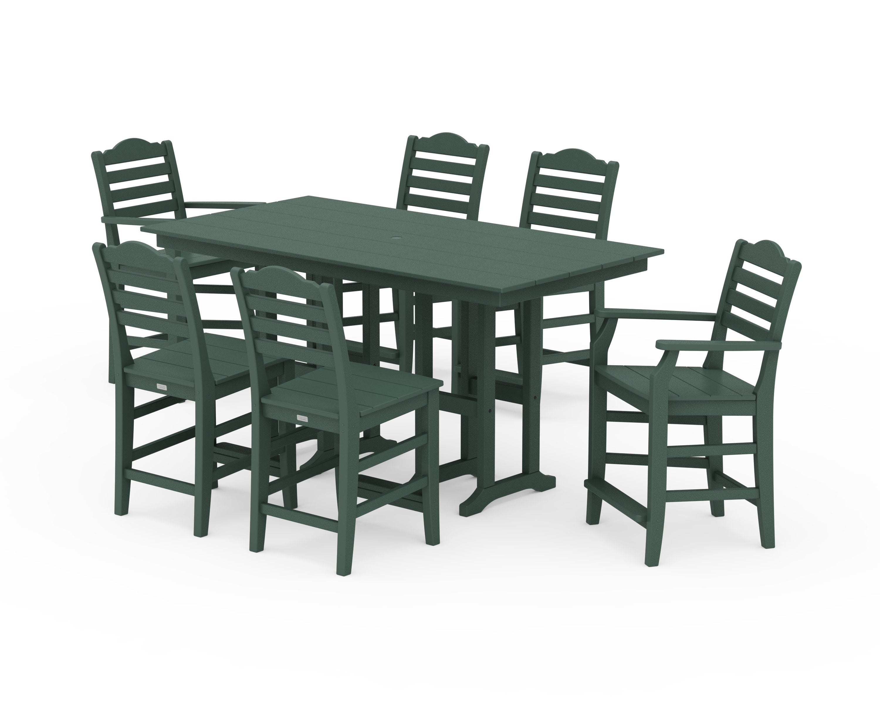 Savannah 7-Piece Farmhouse Counter Set in Green