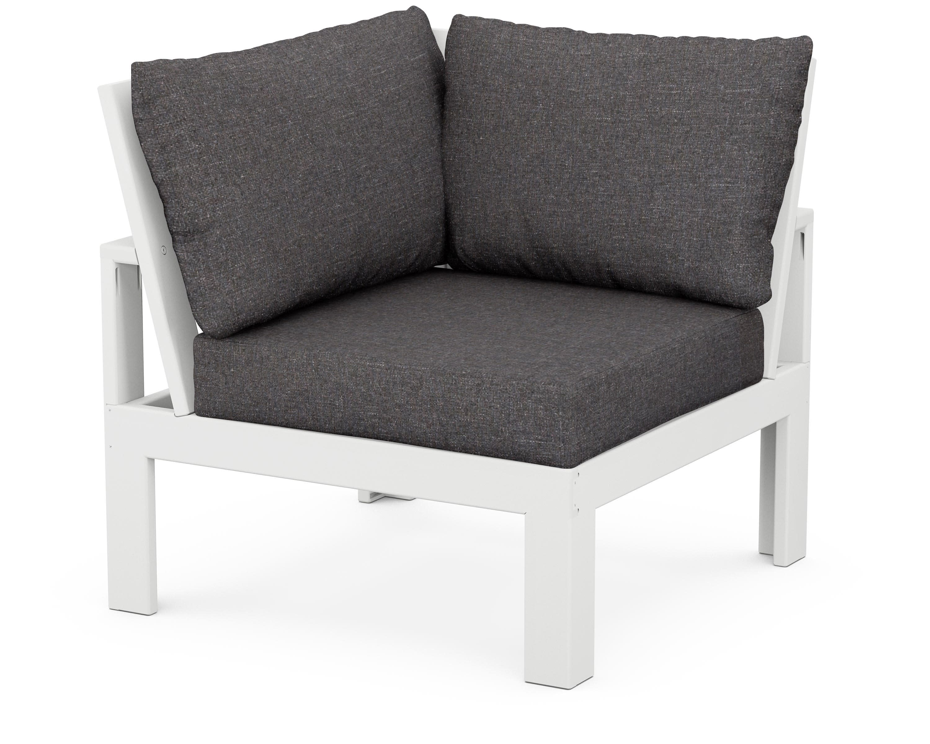 Modular Corner Chair in White / Ash Charcoal