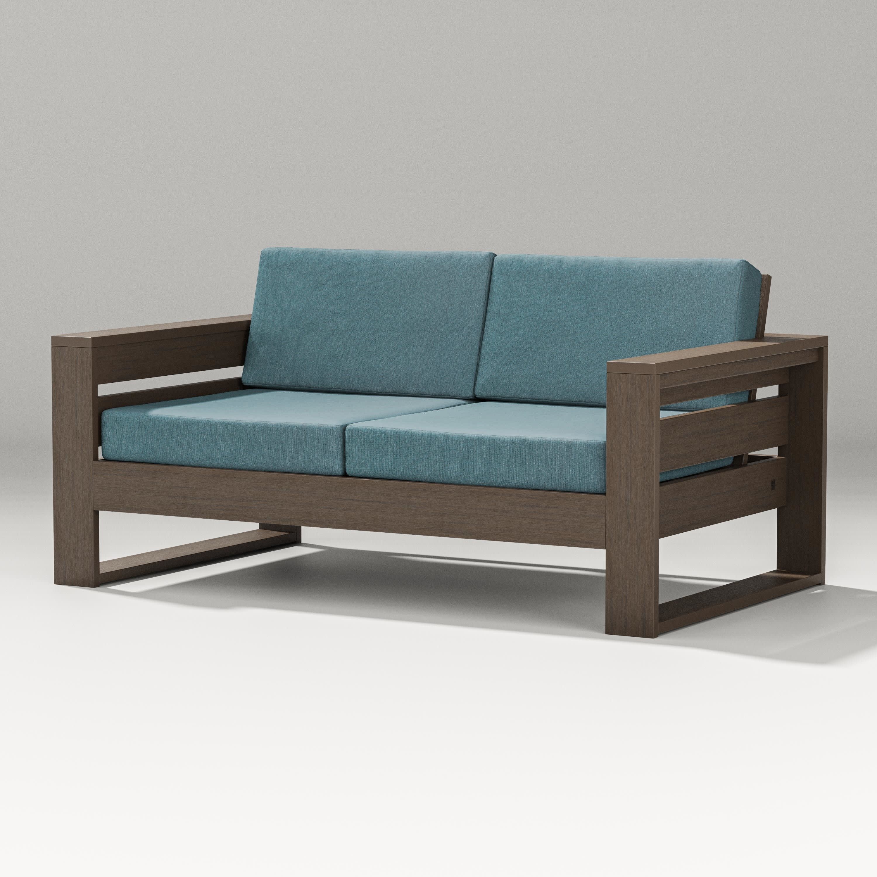 Latitude Loveseat in Kona / Ocean Teal