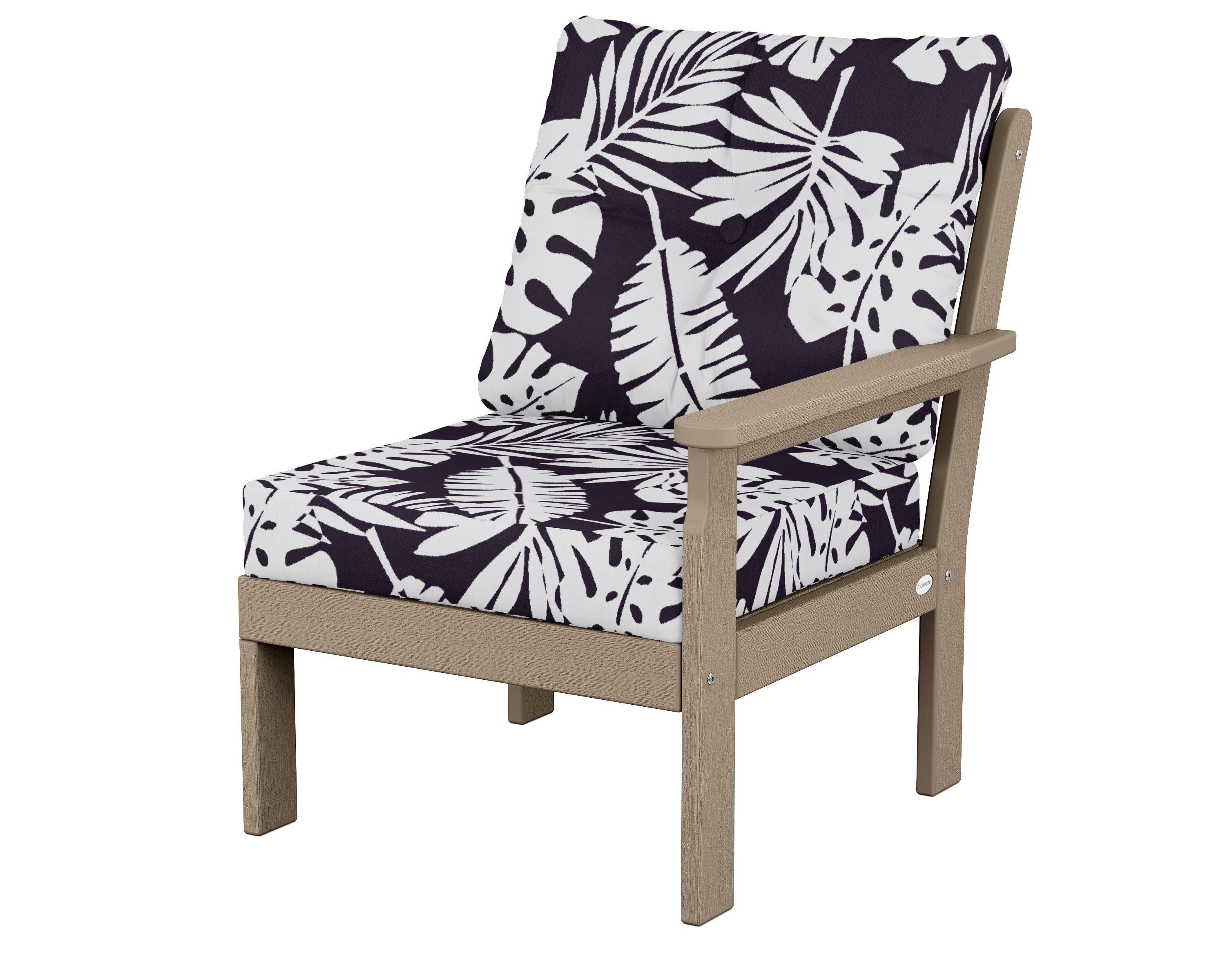 Vineyard Modular Right Arm Chair in Vintage Sahara / Leaf Navy