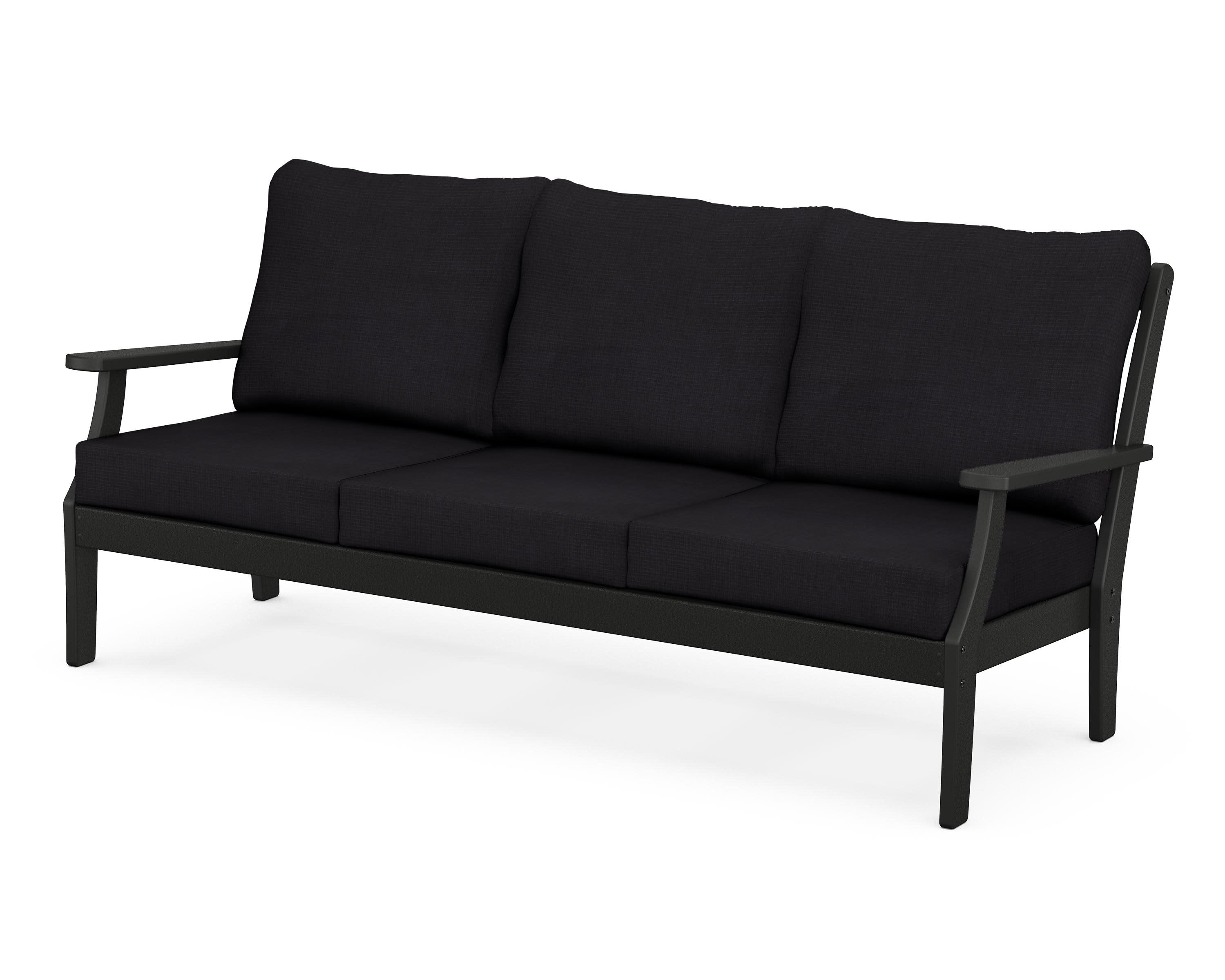 Braxton Deep Seating Sofa in Black / Midnight Linen