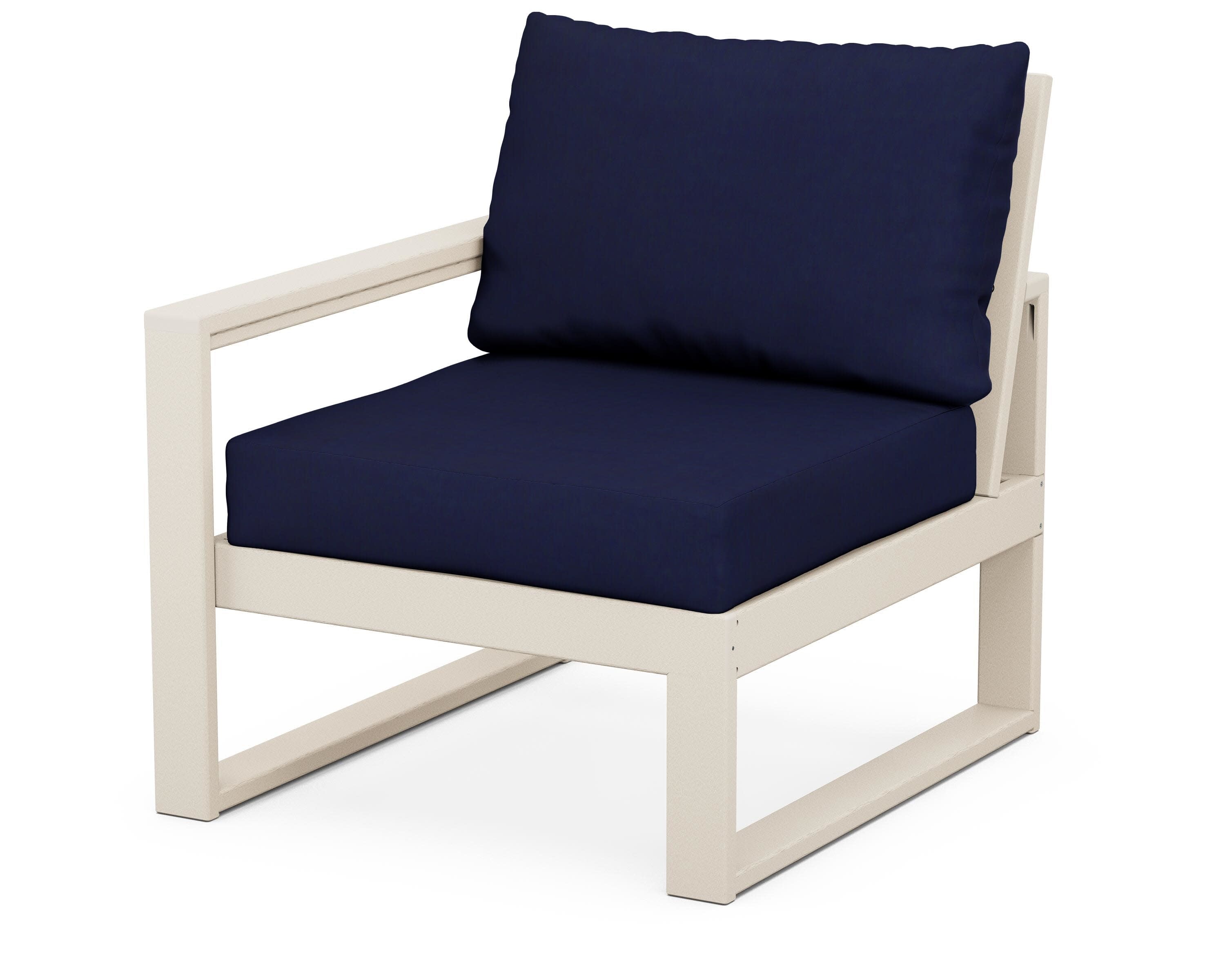 EDGE Modular Left Arm Chair in Sand / Navy