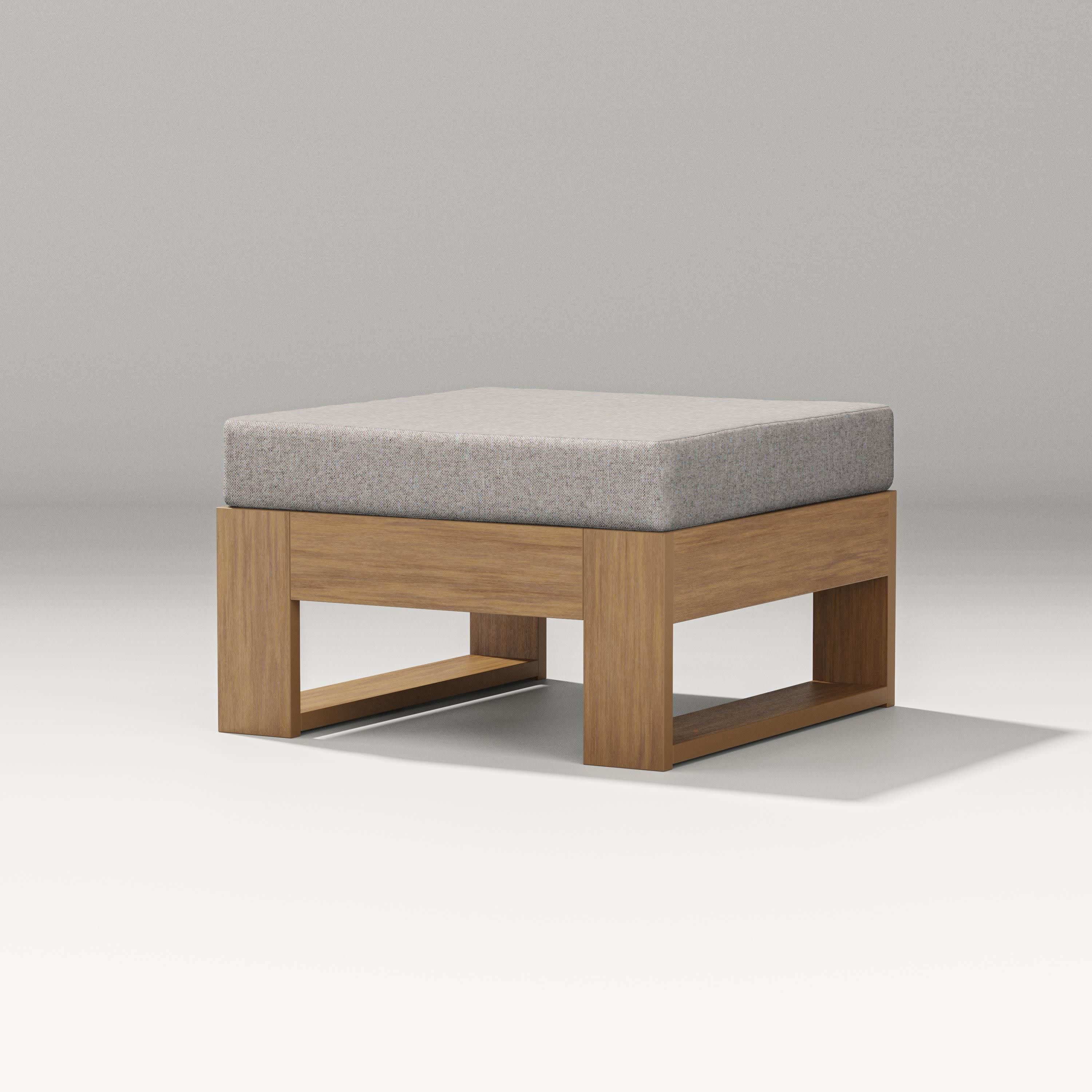 Latitude Lounge Ottoman in Natural / Weathered Tweed