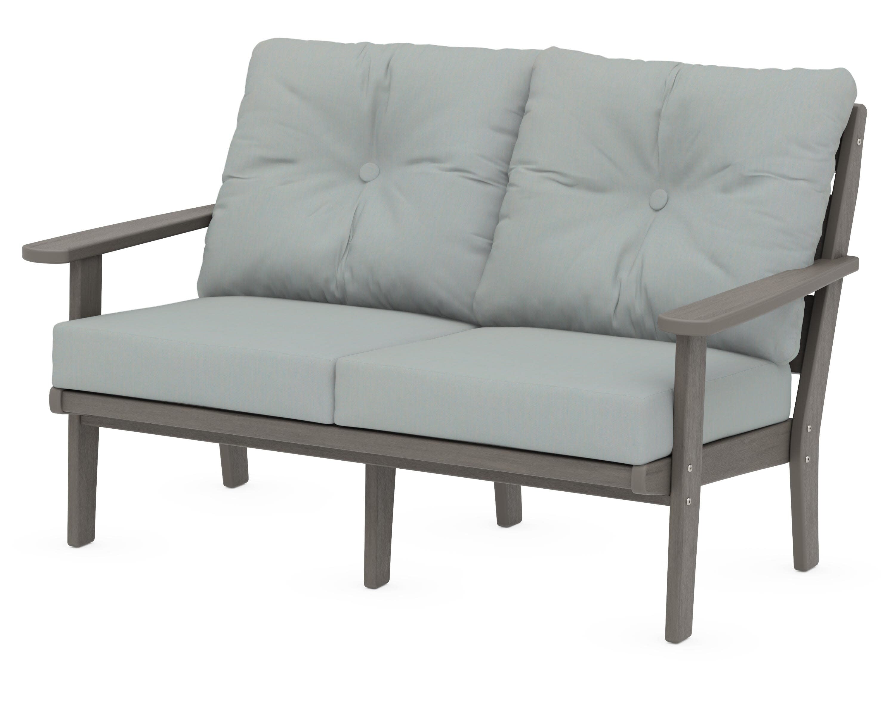 Lakeside Deep Seating Loveseat in Driftwood / Spa