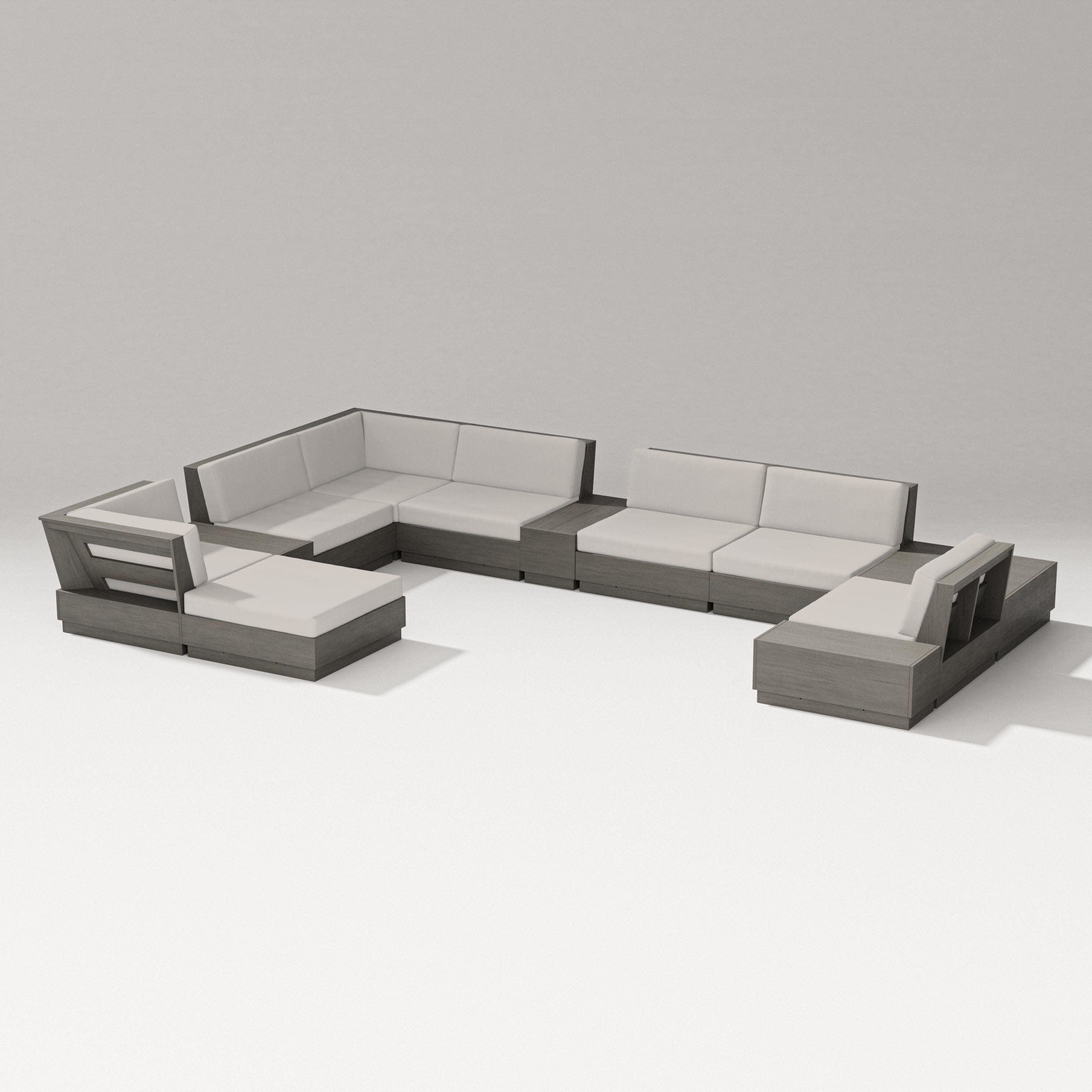 Elevate 12-Piece Conversation Sectional Set in Driftwood / Cast Ash