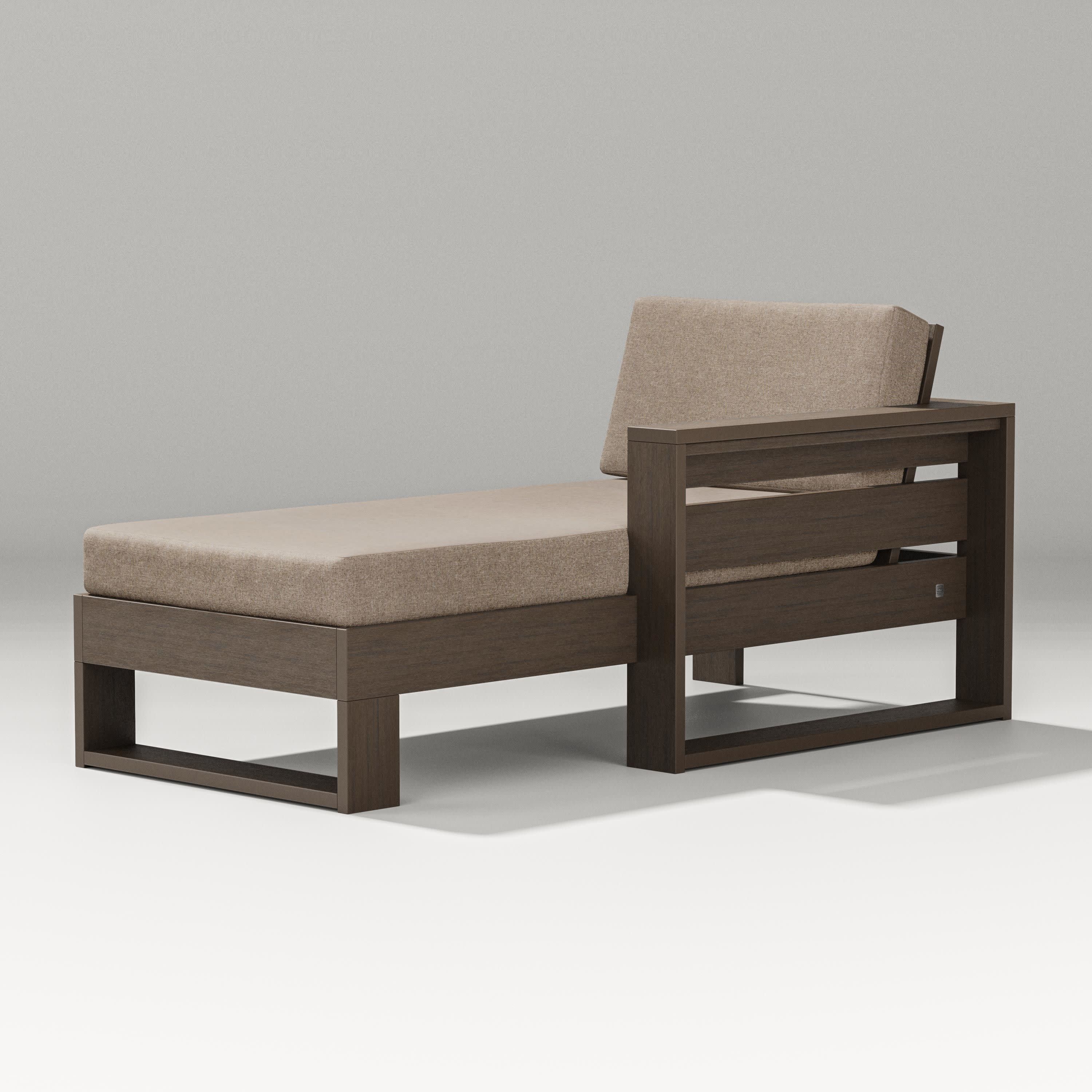 Latitude Modular Right Arm Chaise in Kona / Spiced Burlap