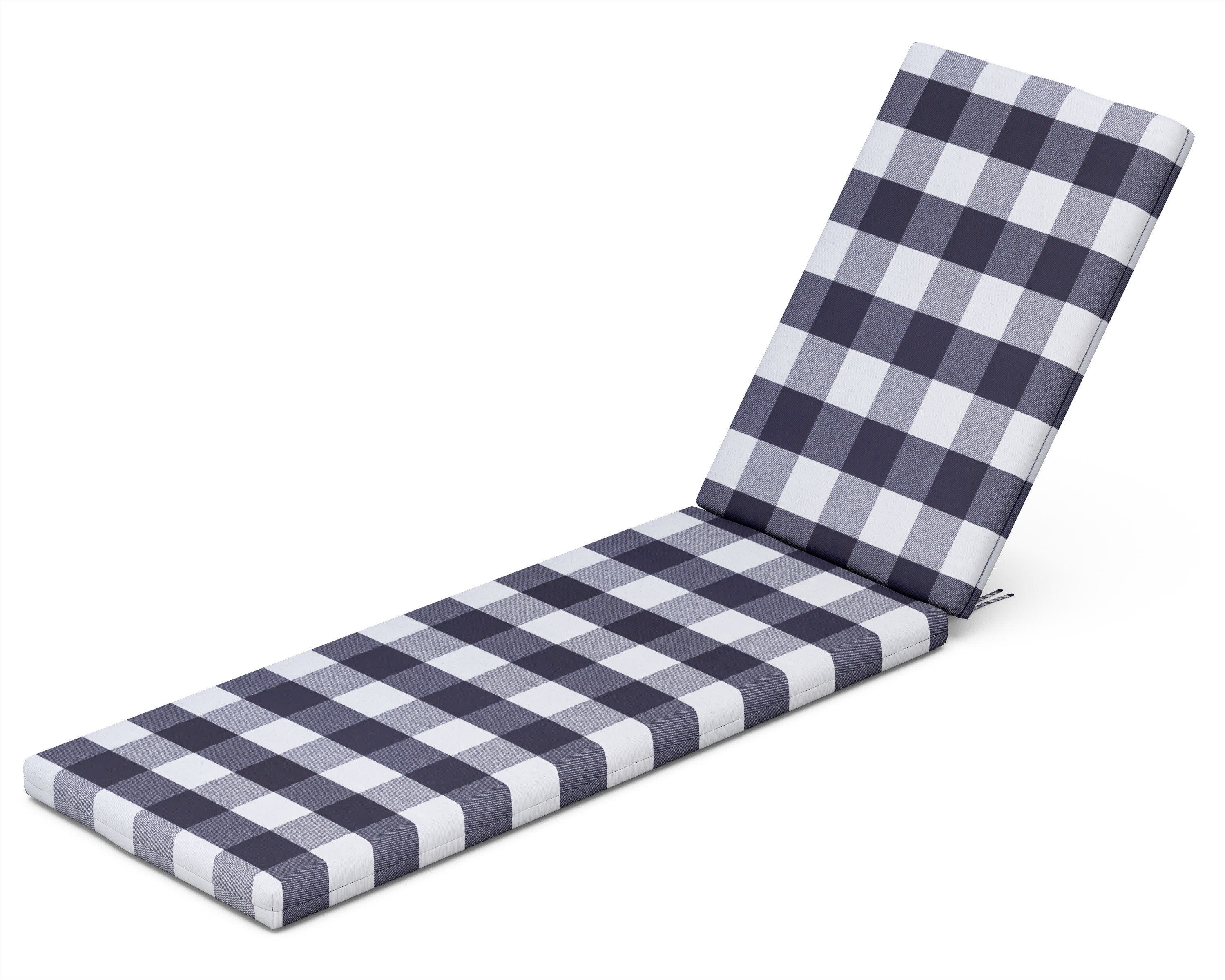 Chaise Cushion in Buffalo Plaid Navy