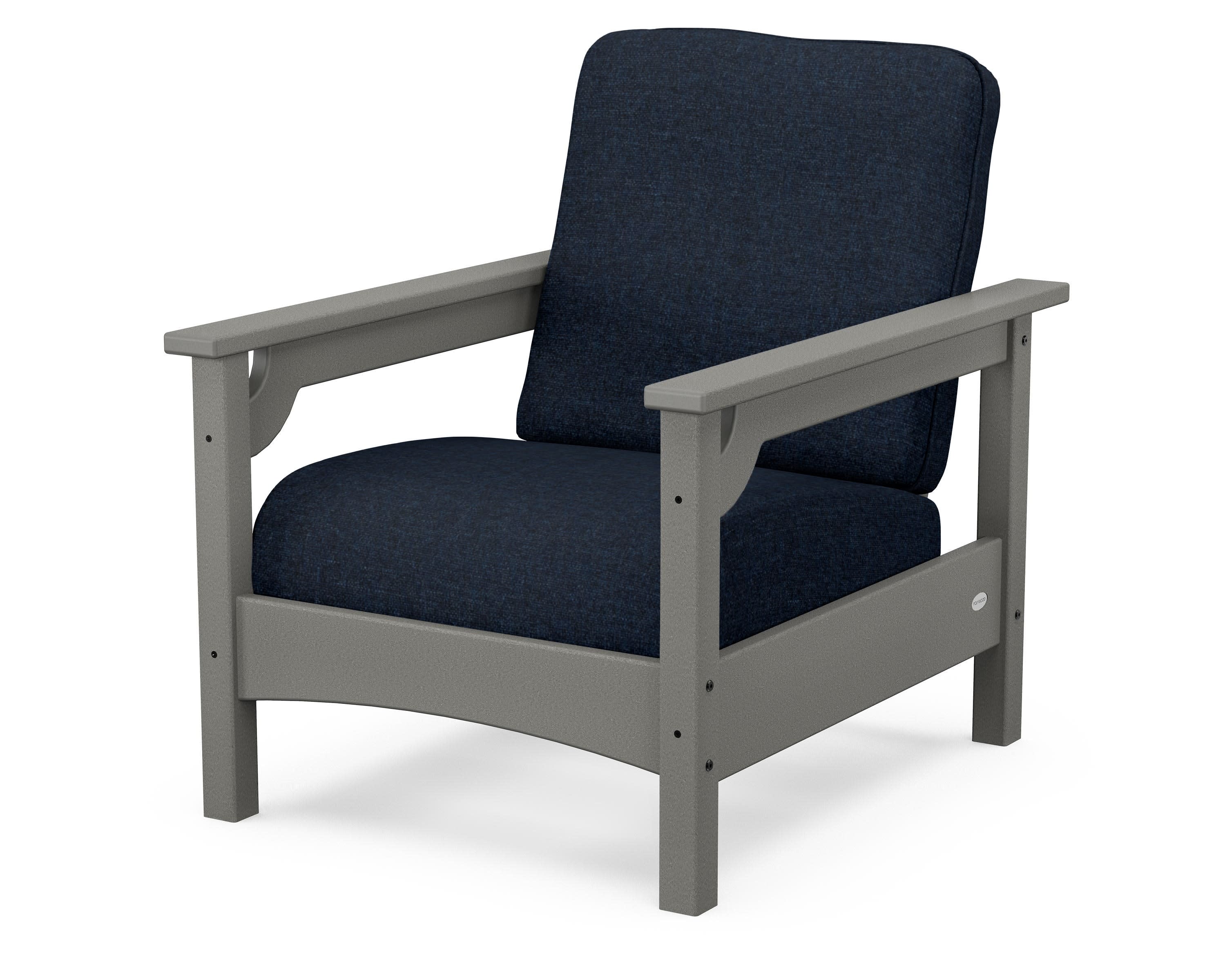 Club Chair in Slate Grey / Marine Indigo