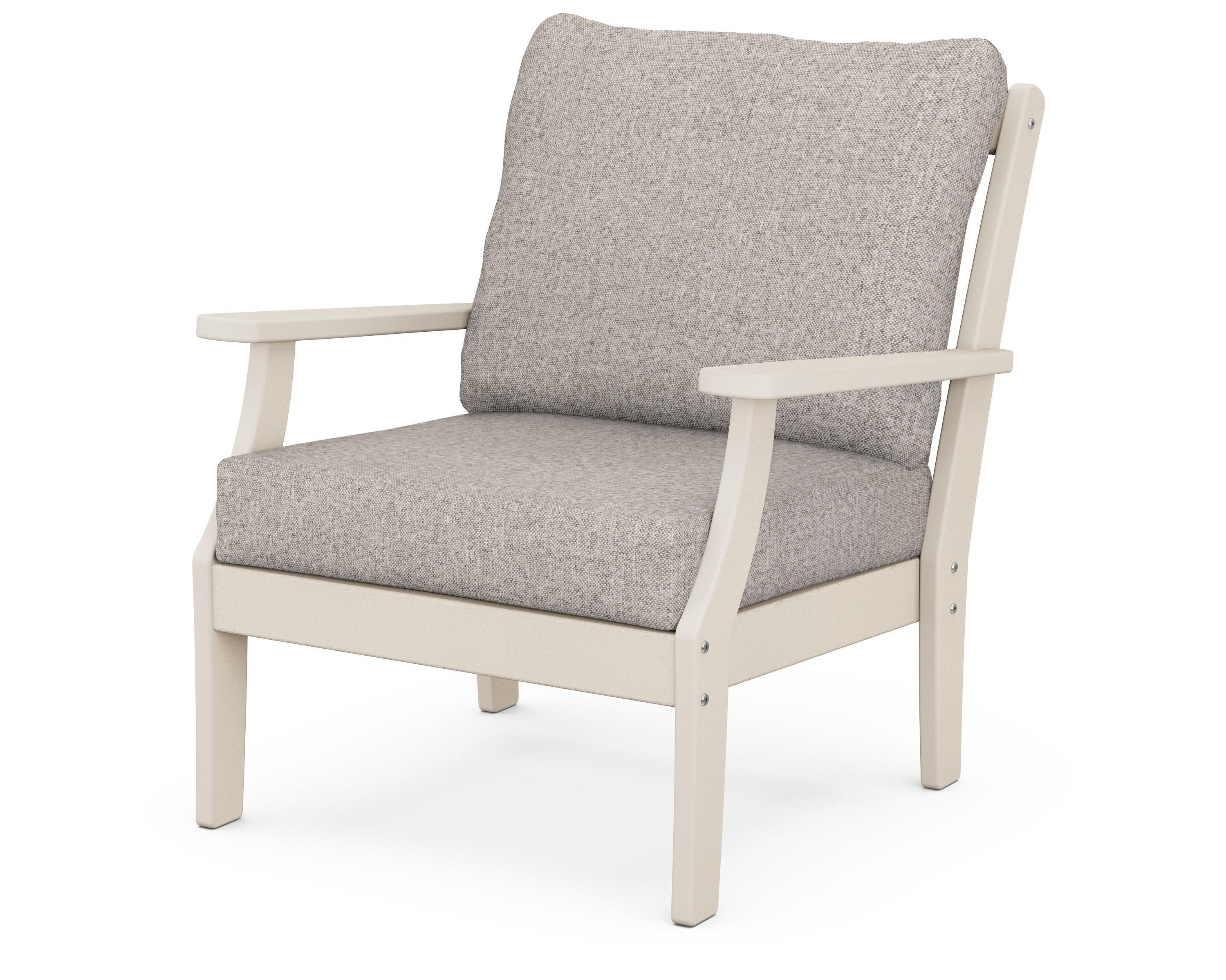 Braxton Deep Seating Chair in Sand / Weathered Tweed