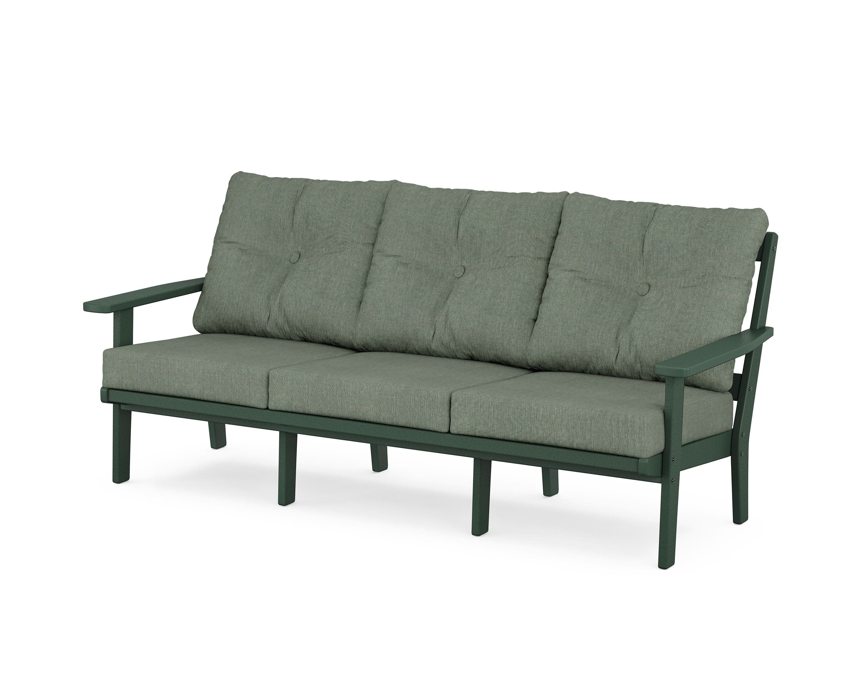 Oxford Deep Seating Sofa in Green / Cast Sage