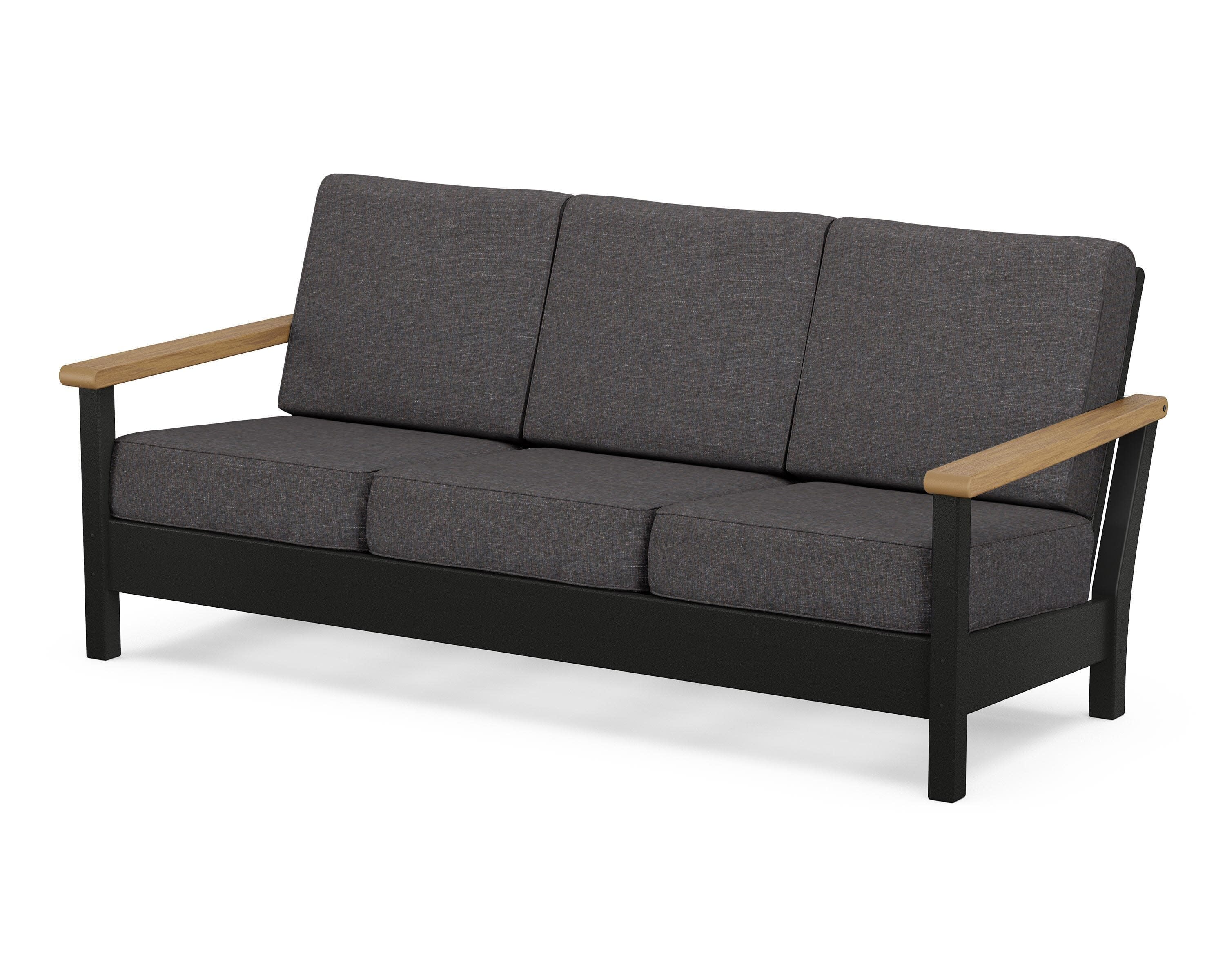 Harbour Deep Seating Sofa in Black / Natural / Ash Charcoal