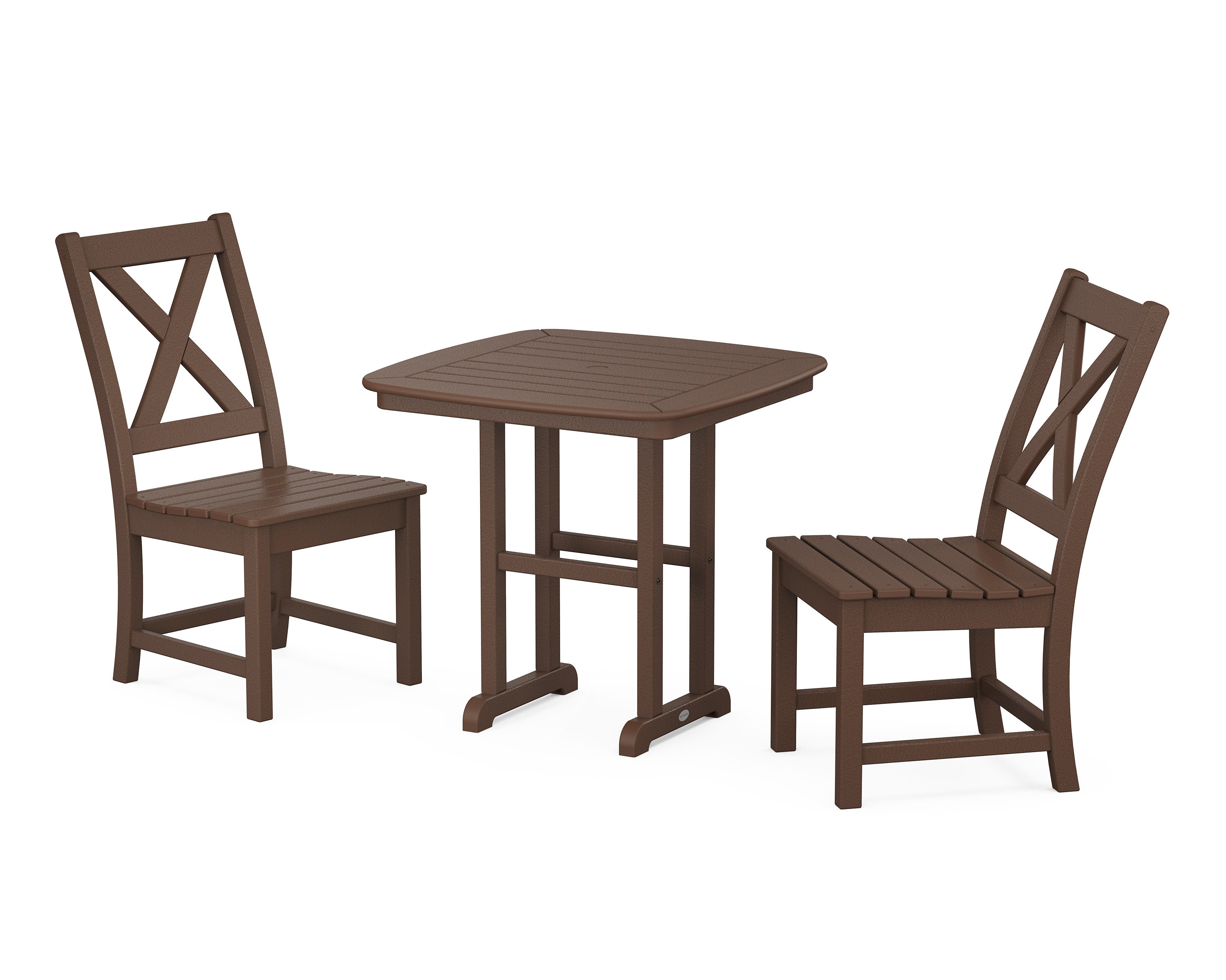 Braxton Side Chair 3-Piece Dining Set in Mahogany